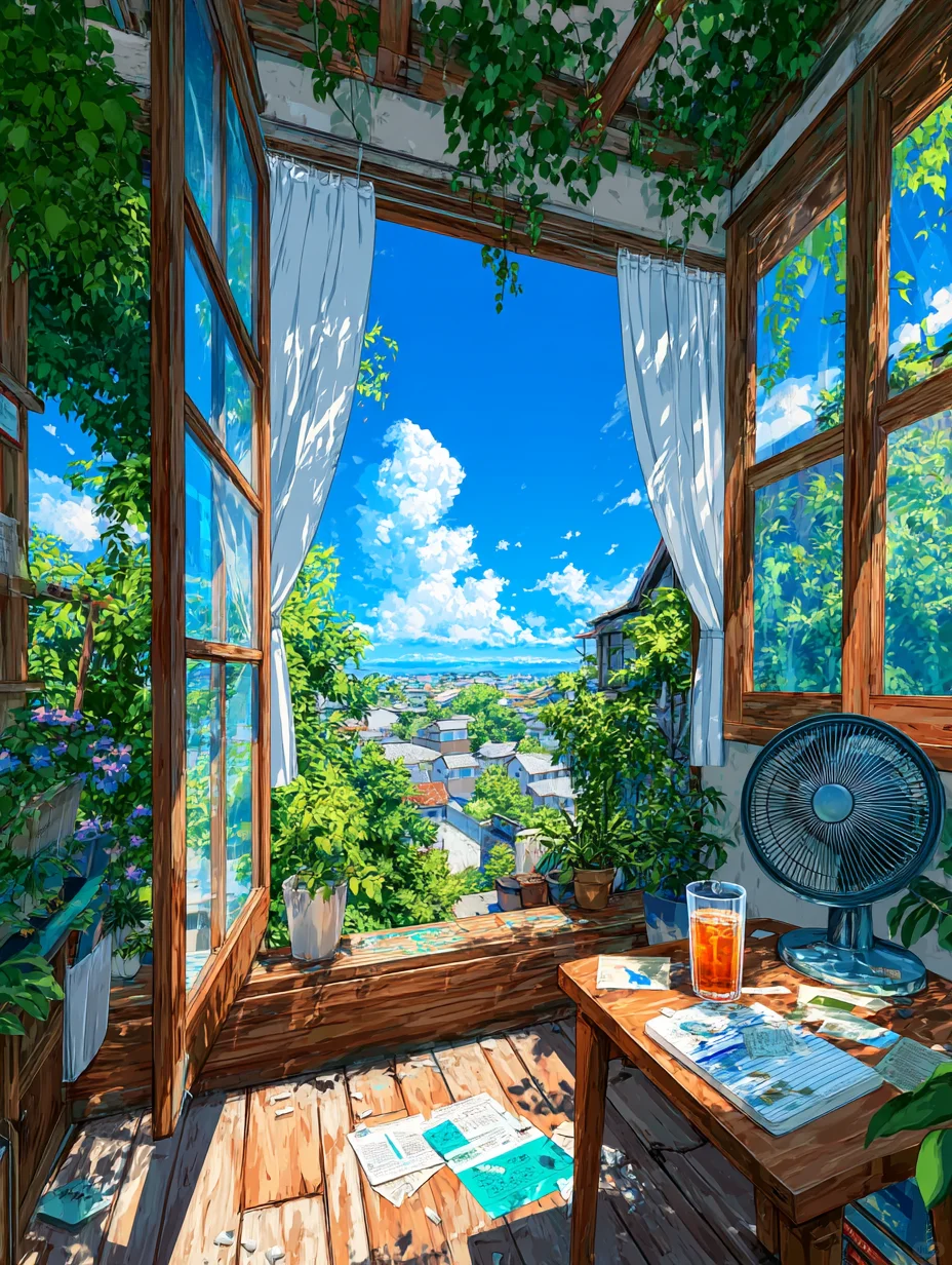 入夏·风一吹进来夏天就落在了窗沿上🪟