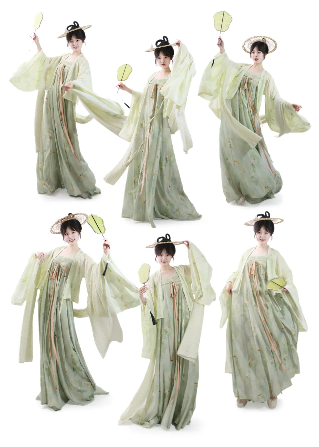 拍照姿势｜古风插画感动态动作分享—伺青女
