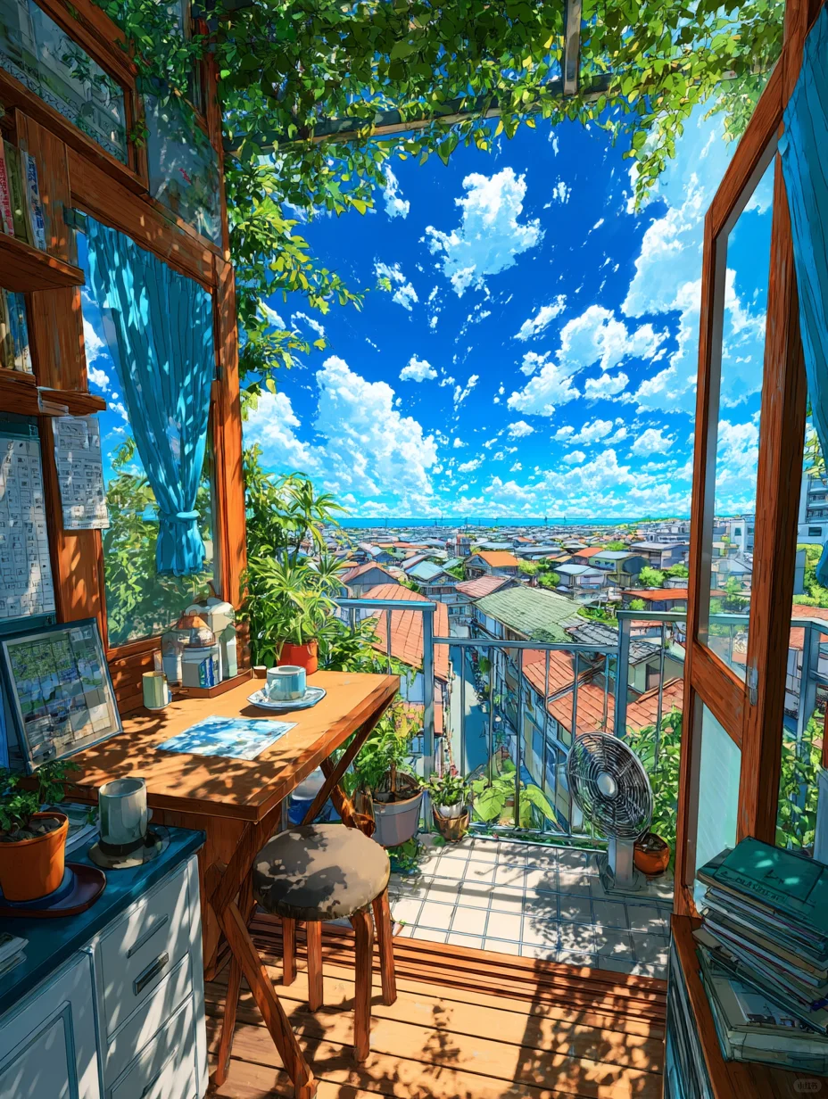 入夏·风一吹进来夏天就落在了窗沿上🪟