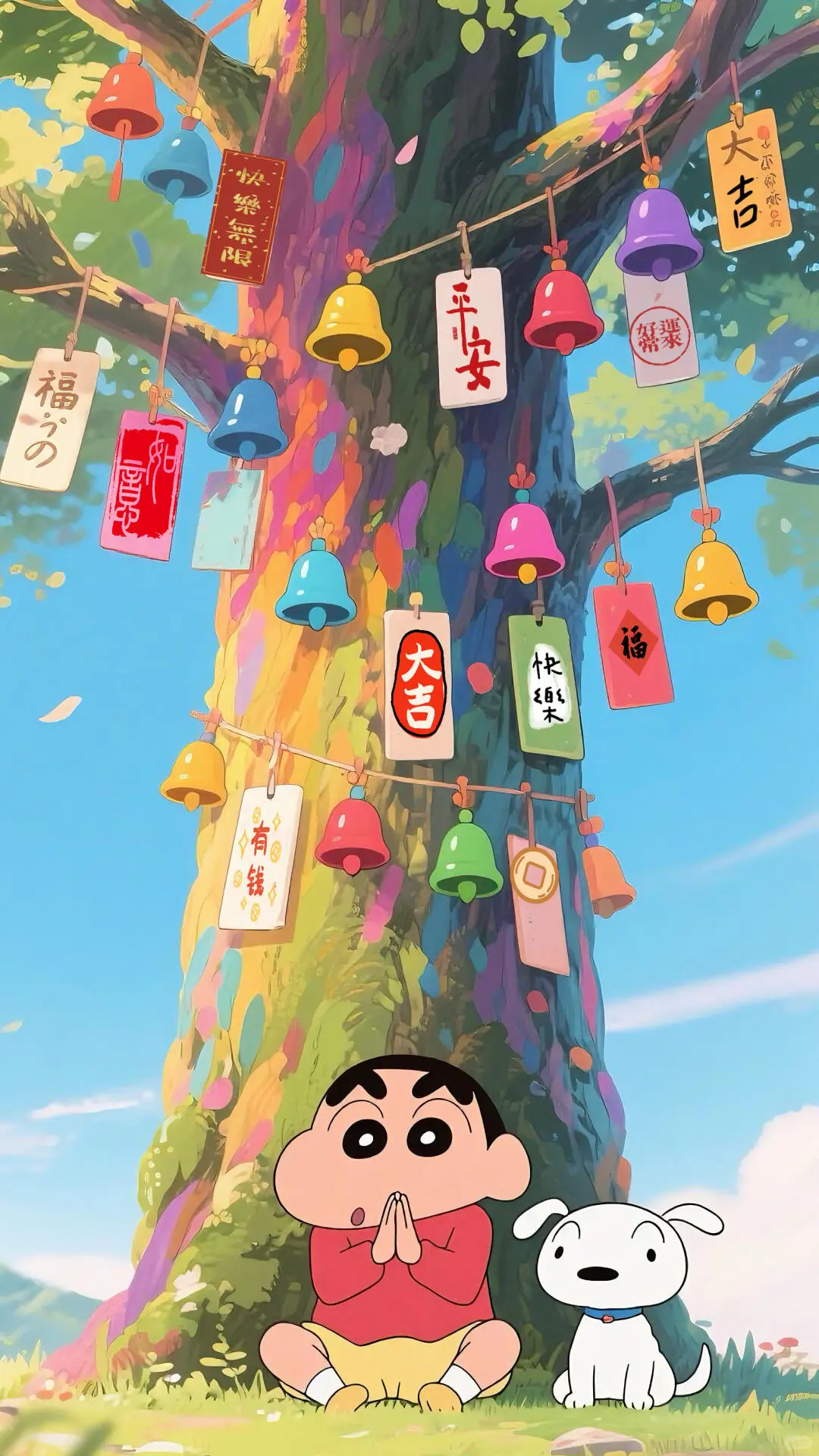 治愈感满满的小新祈福壁纸来啦