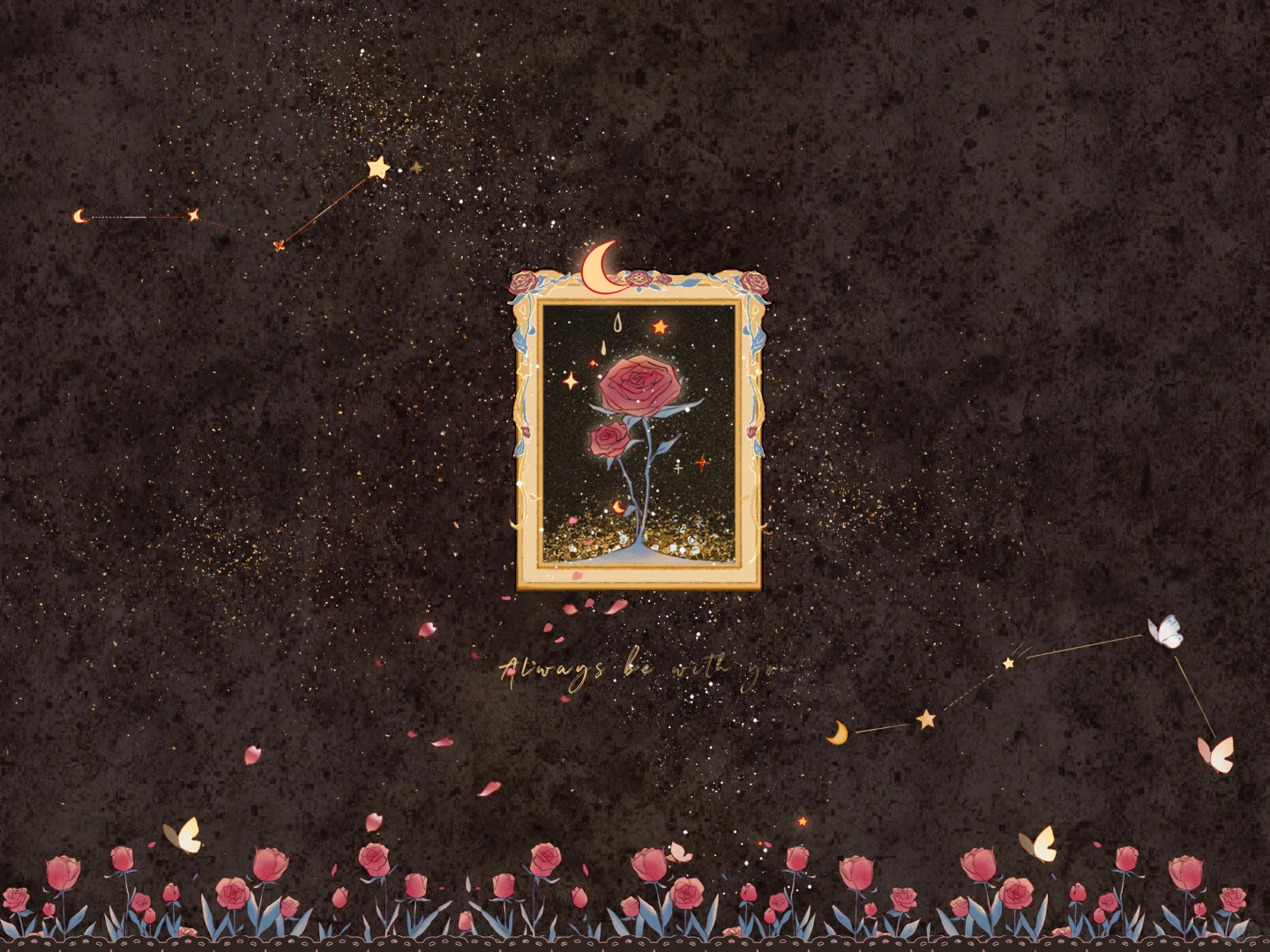 夜玫瑰星球iPad壁纸来啦✨🌹