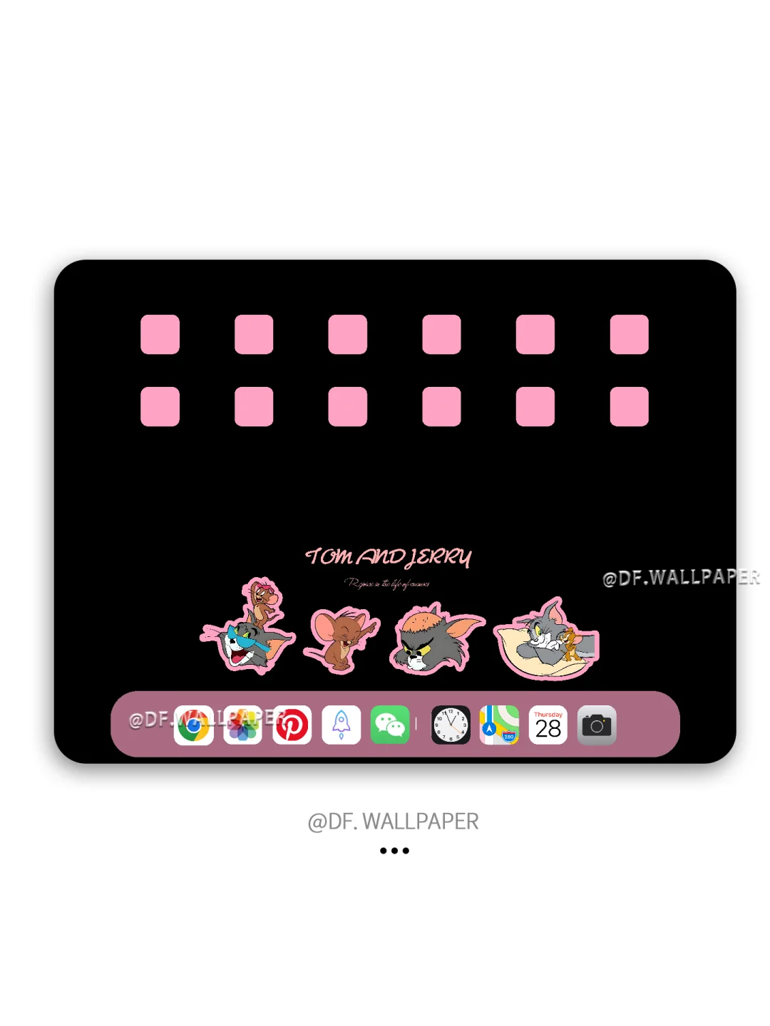 ipad壁纸｜猫和老鼠的派对｜INS风卡通壁纸