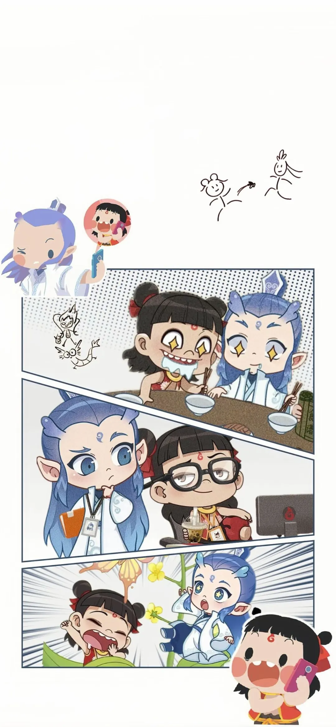每日壁纸：小吒吒和小敖丙