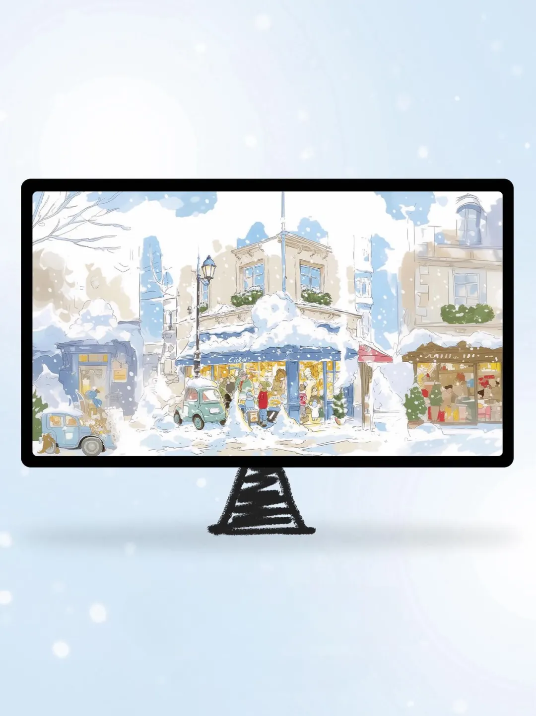 ❄️冬日街角呀｜电脑壁纸||冬日街角