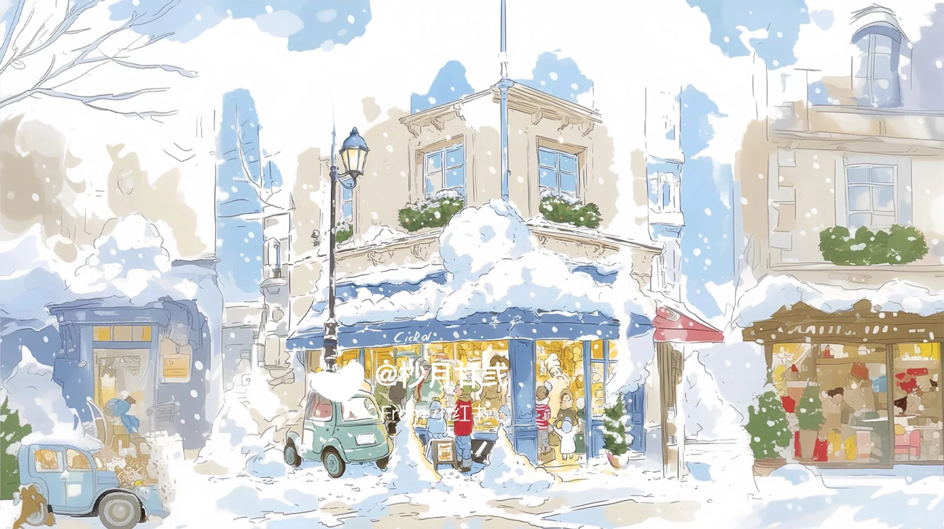 ❄️冬日街角呀｜电脑壁纸||冬日街角