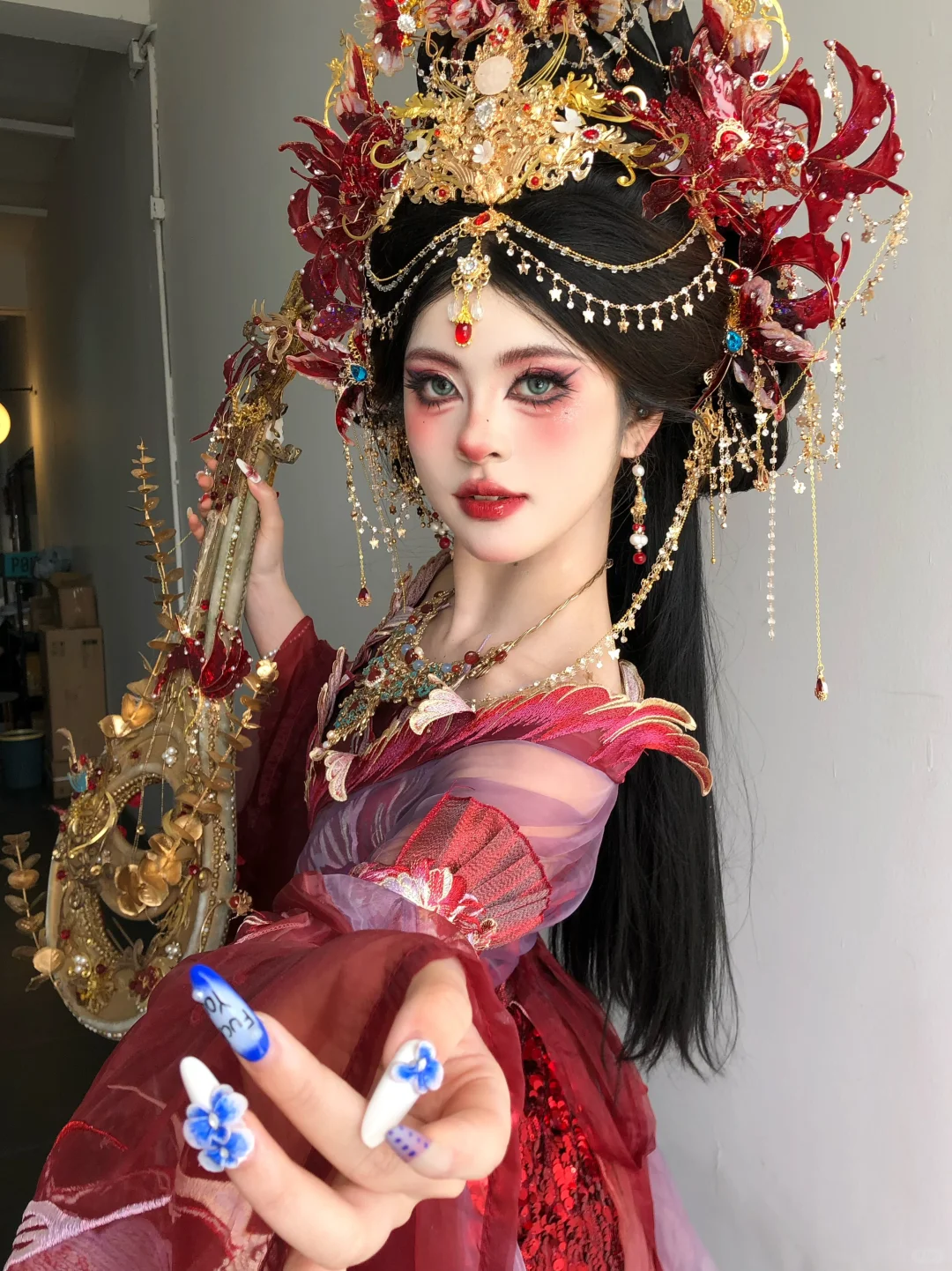 果然红色汉服最出片