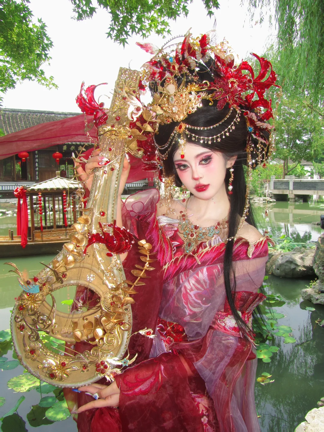 果然红色汉服最出片