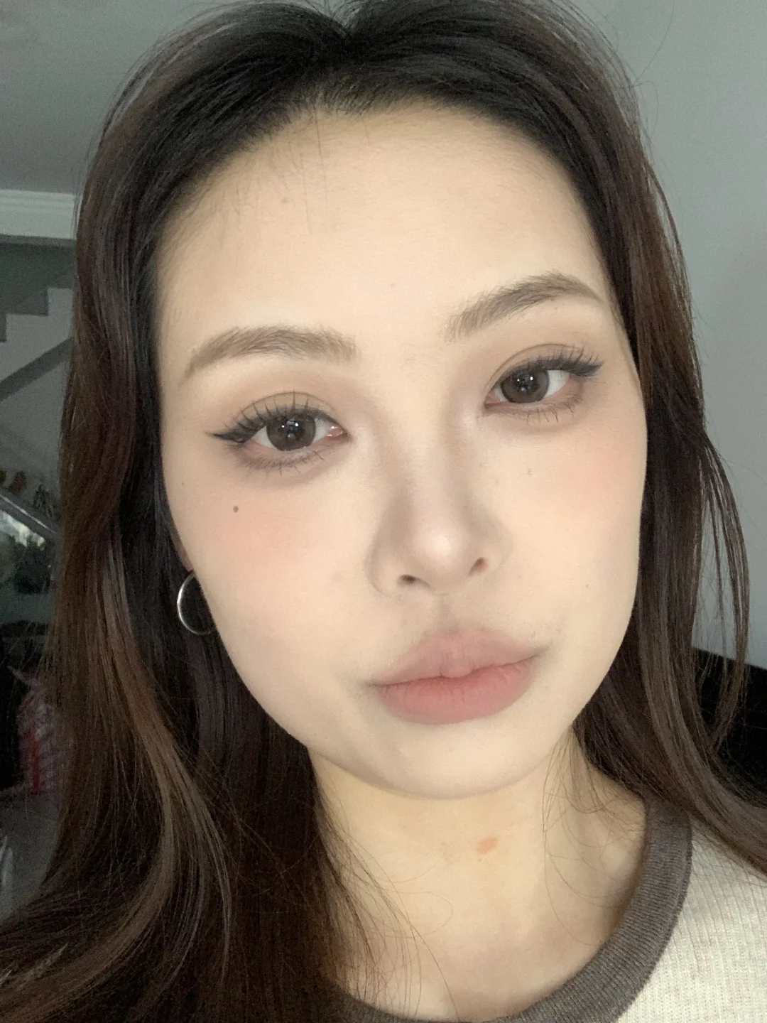 方圆脸果然越素越好看