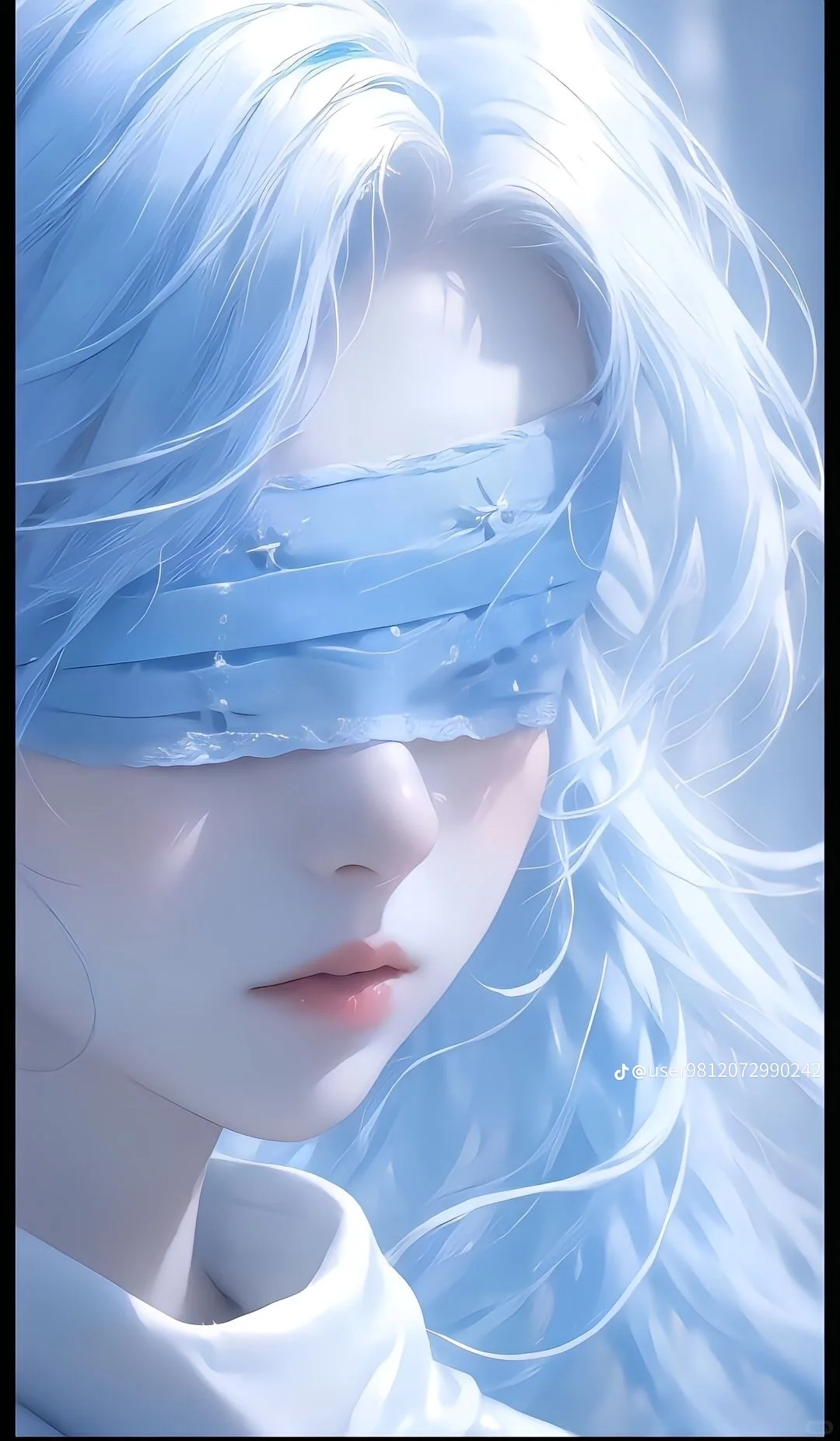 AI绘画 - 蒙眼少女