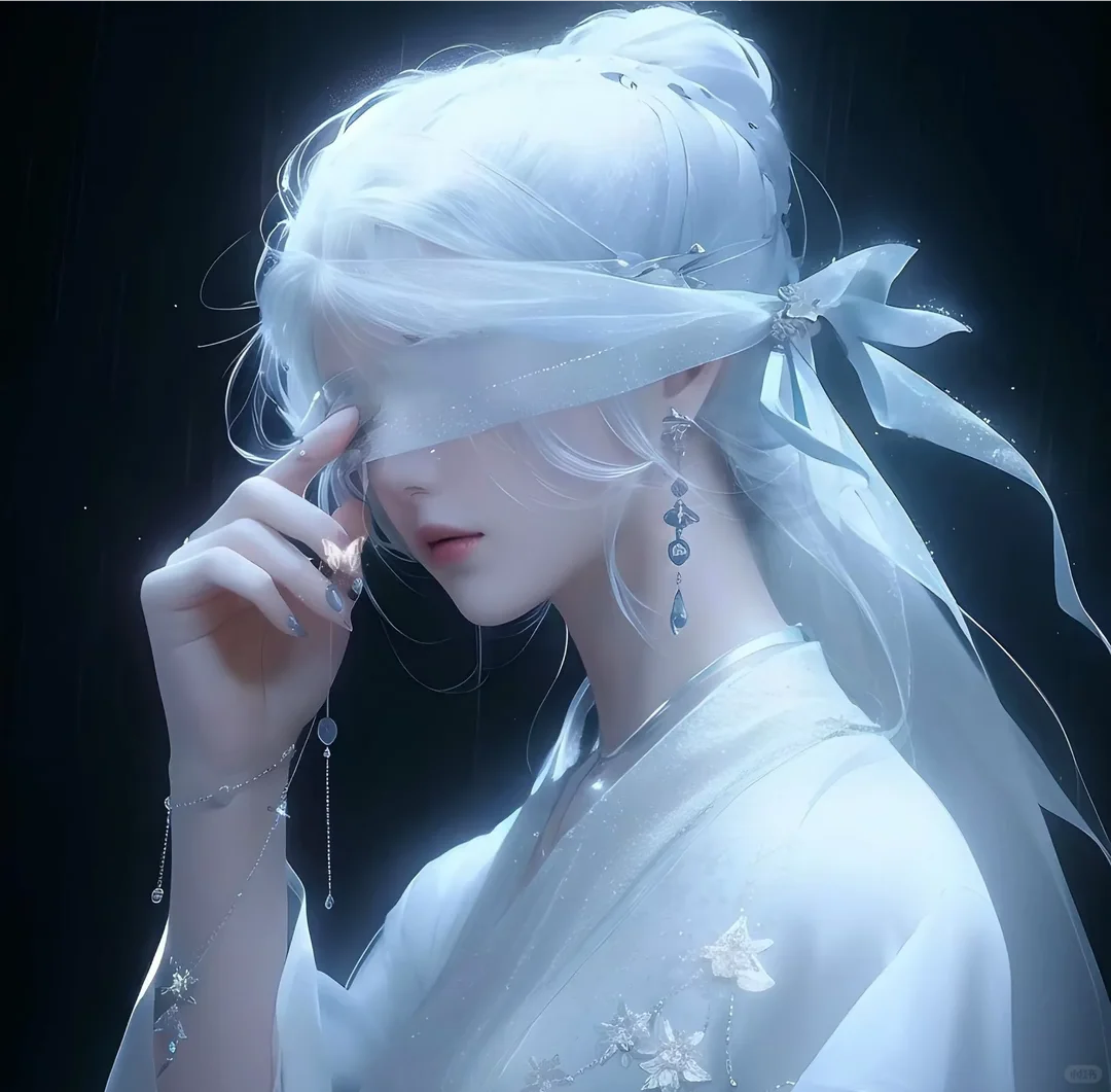 AI绘画 - 蒙眼少女