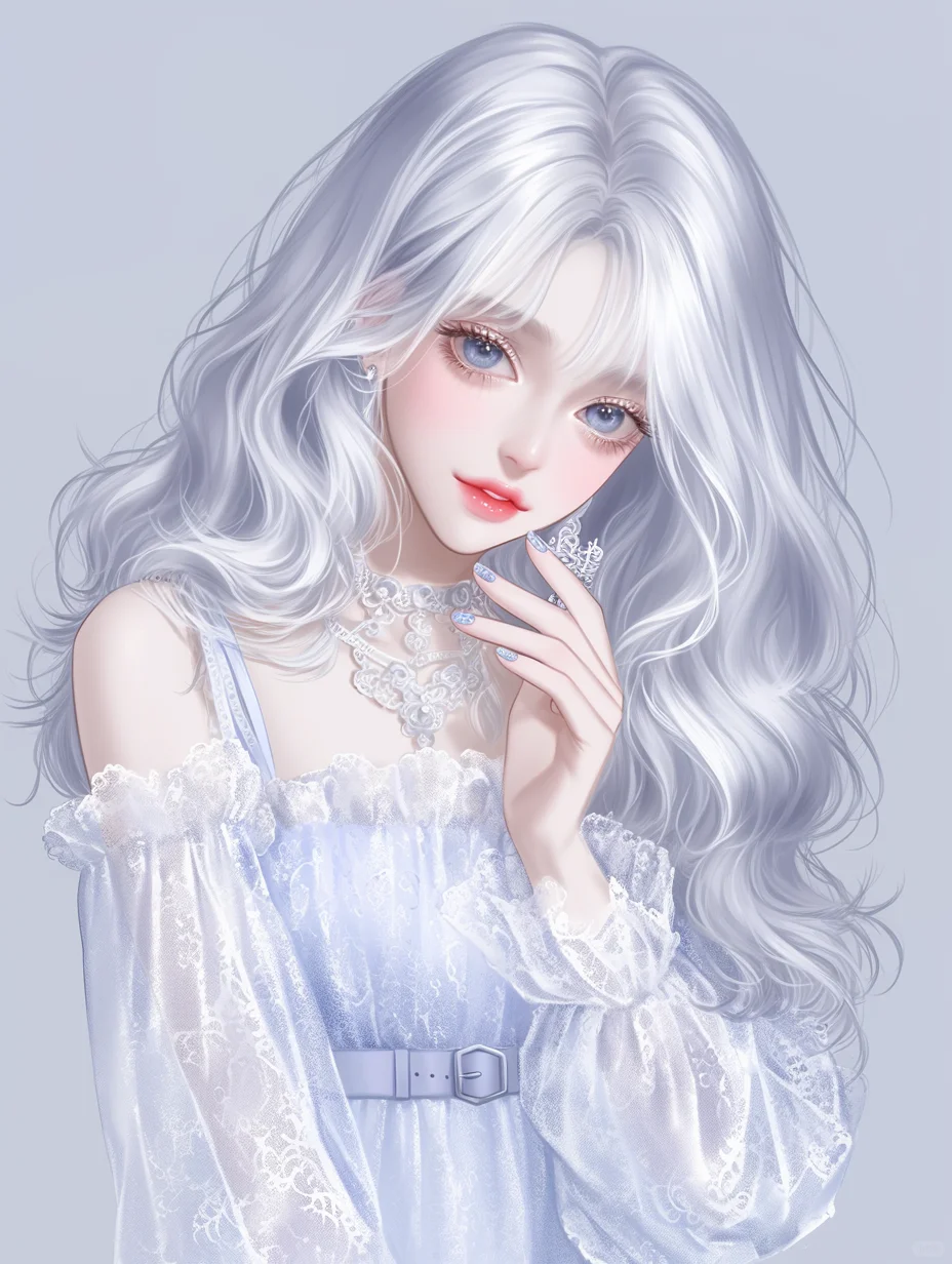 蓝白系清冷少女头像，好仙啊！