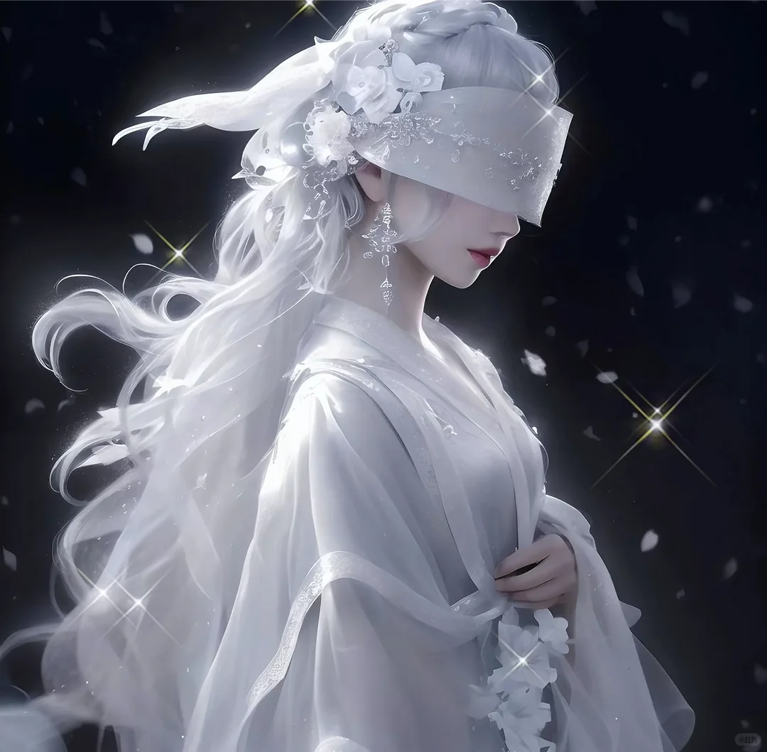 AI绘画 - 蒙眼少女