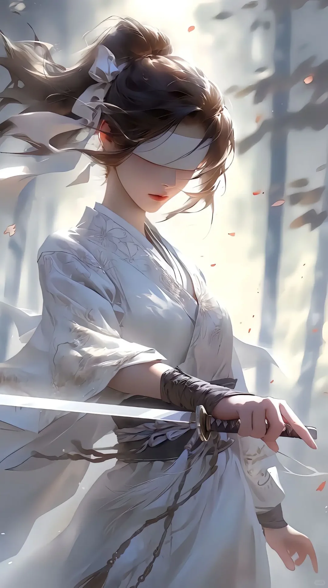 AI绘画 - 蒙眼少女