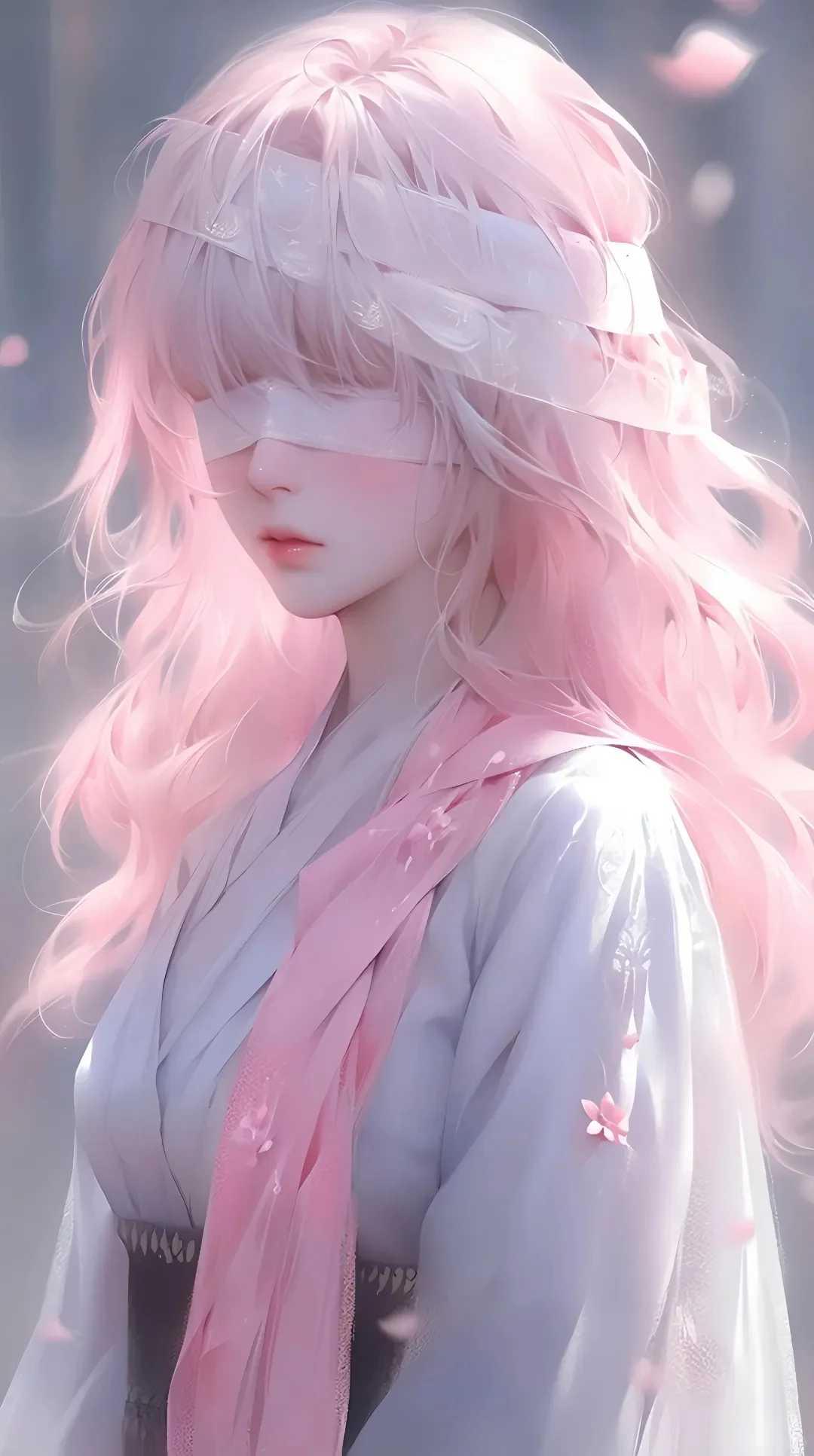 AI绘画 - 蒙眼少女