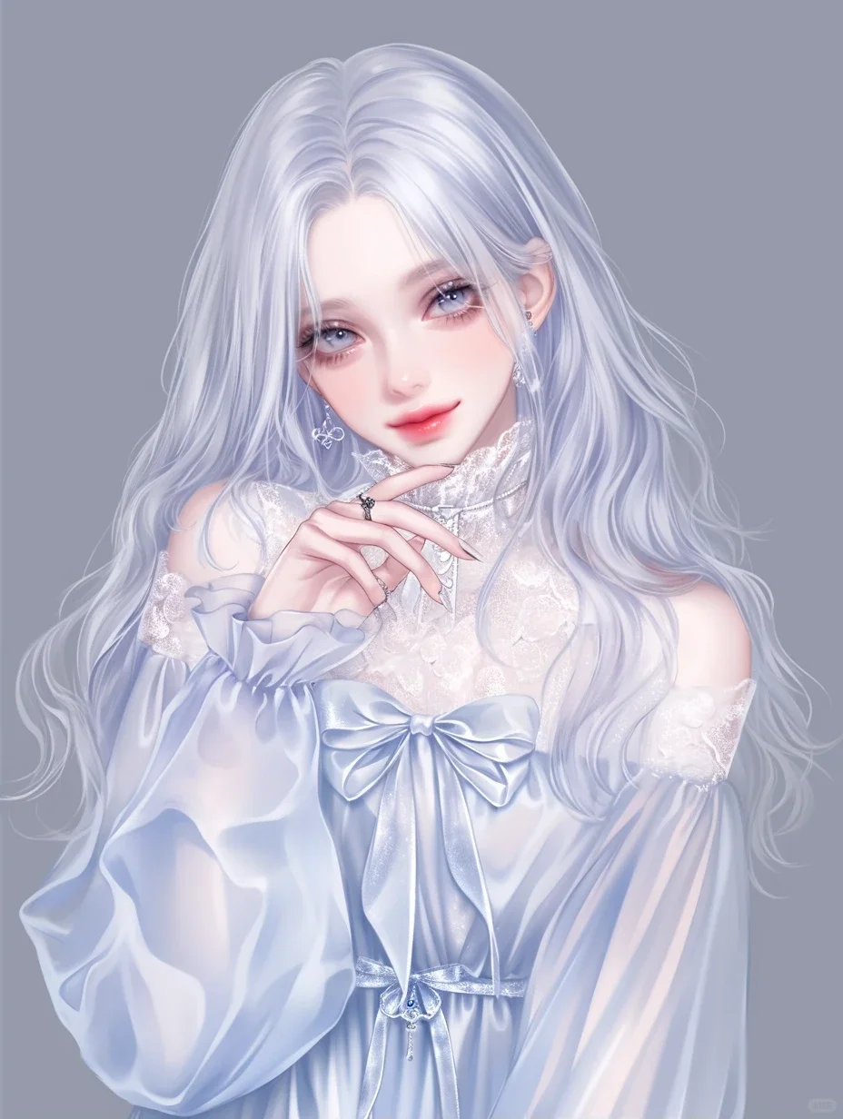 蓝白系清冷少女头像，好仙啊！