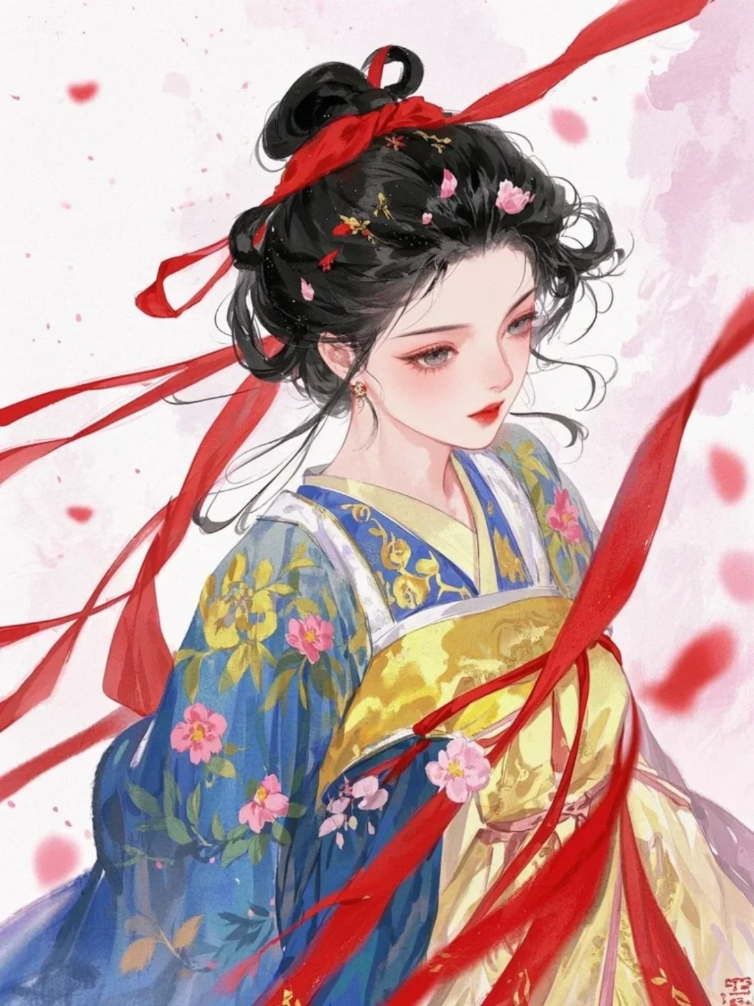 图一的古风女孩，好喜欢！