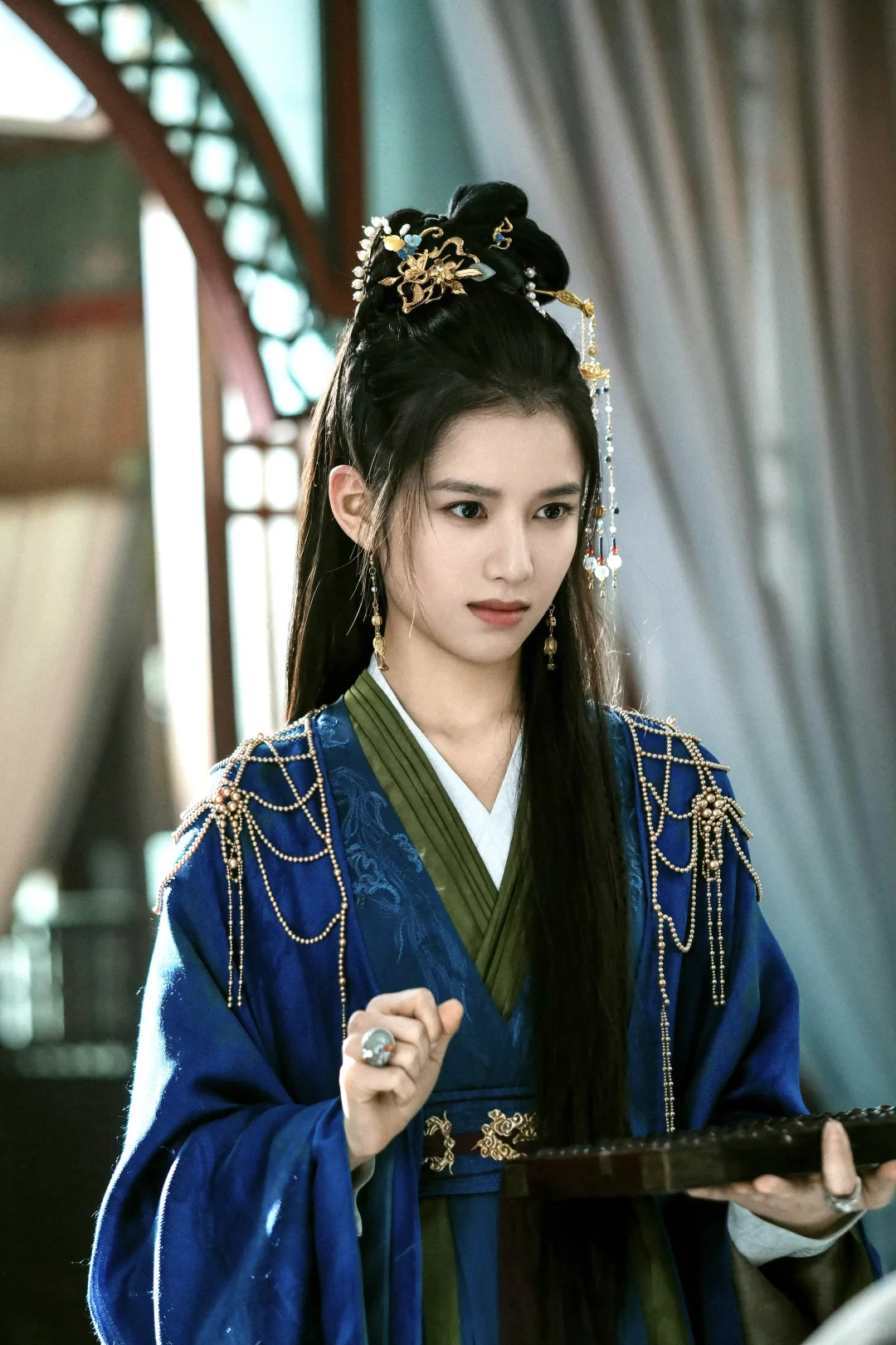蓝袖翩跹🩵女明星绝美蓝色古装造型