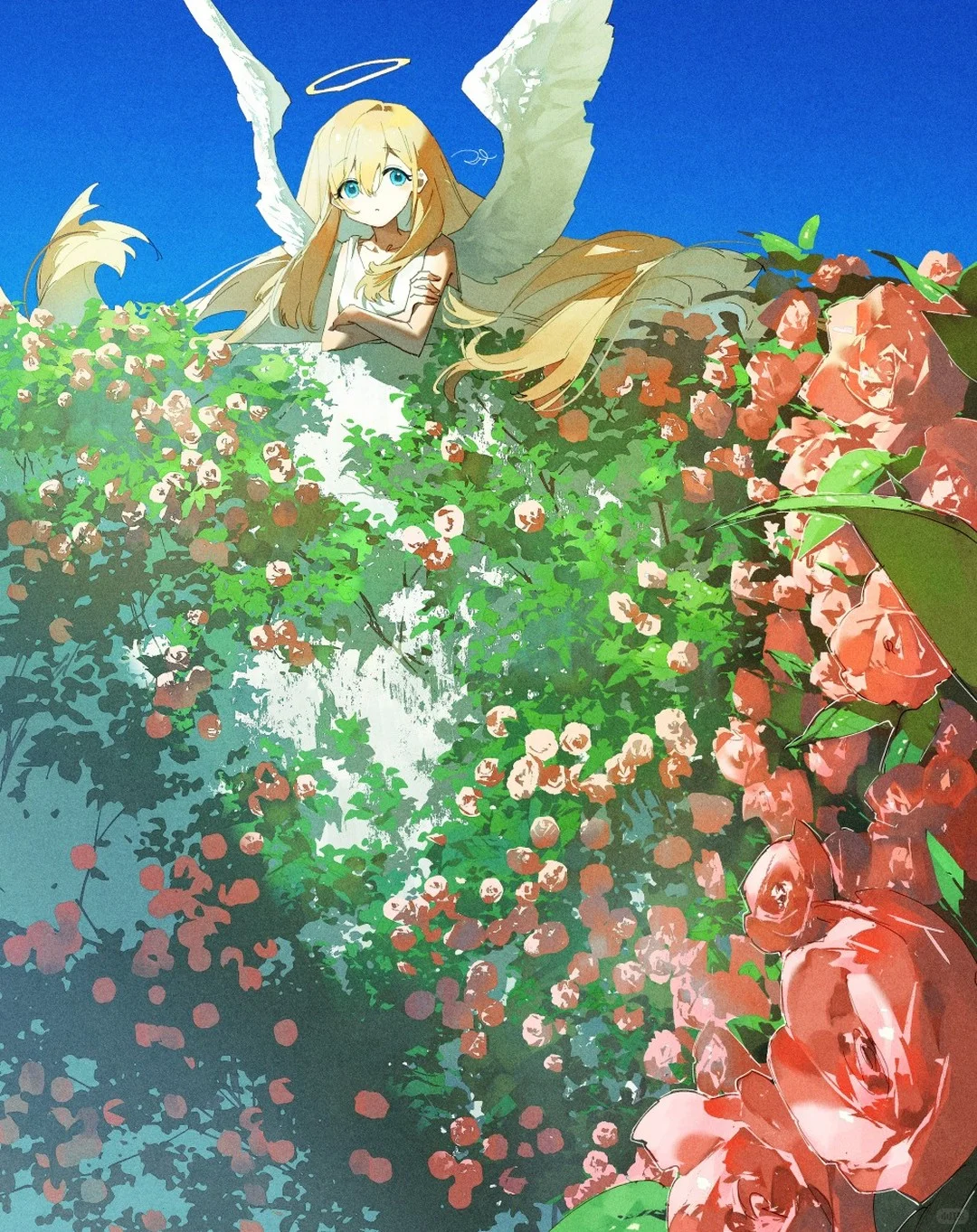 复古又浪漫的画风，诉说少女与花的故事