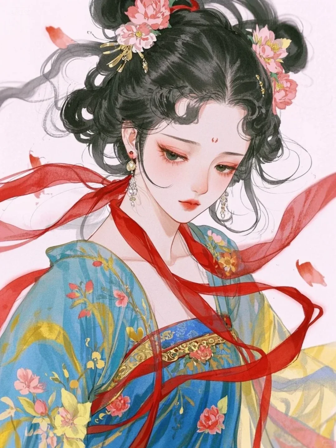 图一的古风女孩，好喜欢！