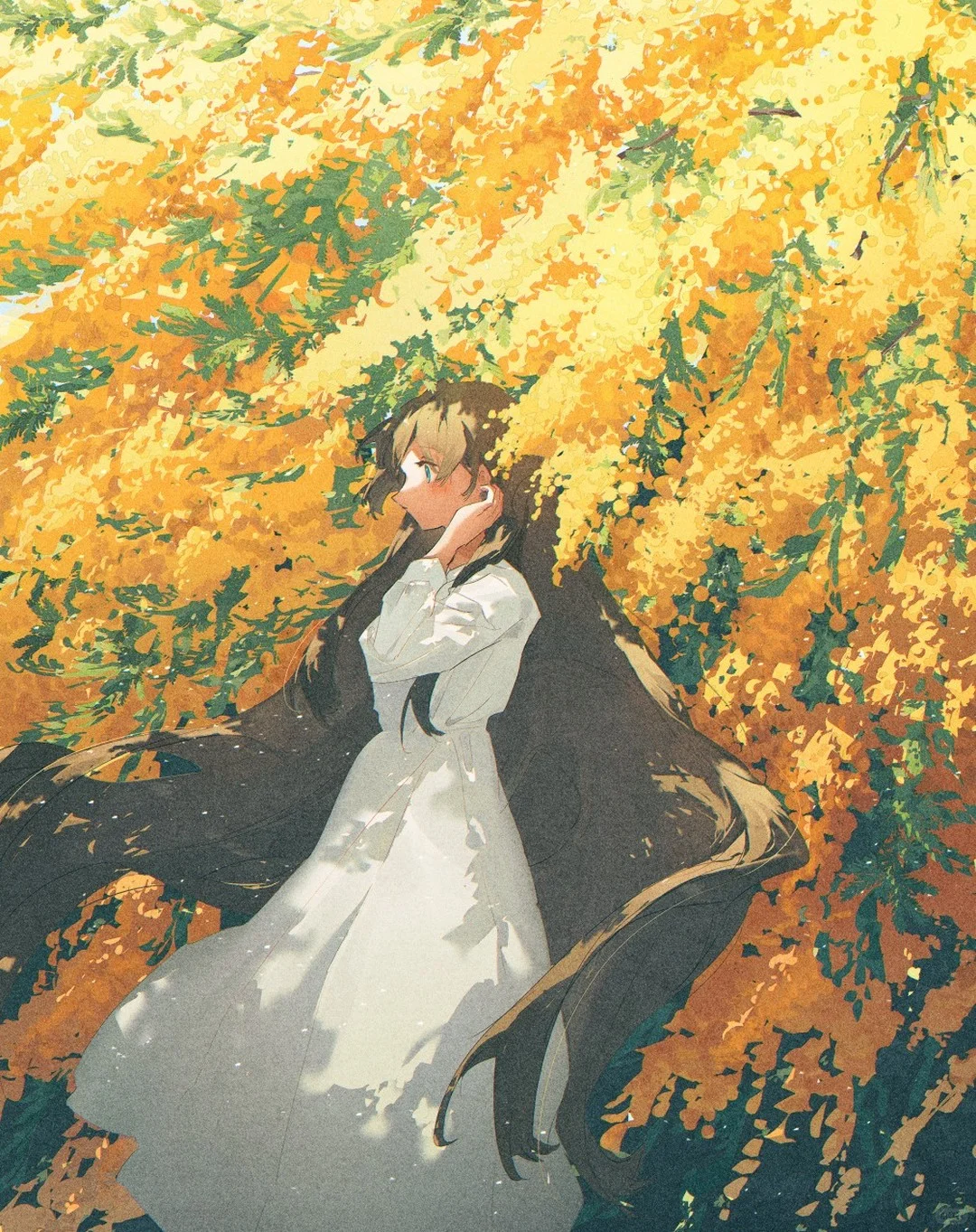 复古又浪漫的画风，诉说少女与花的故事