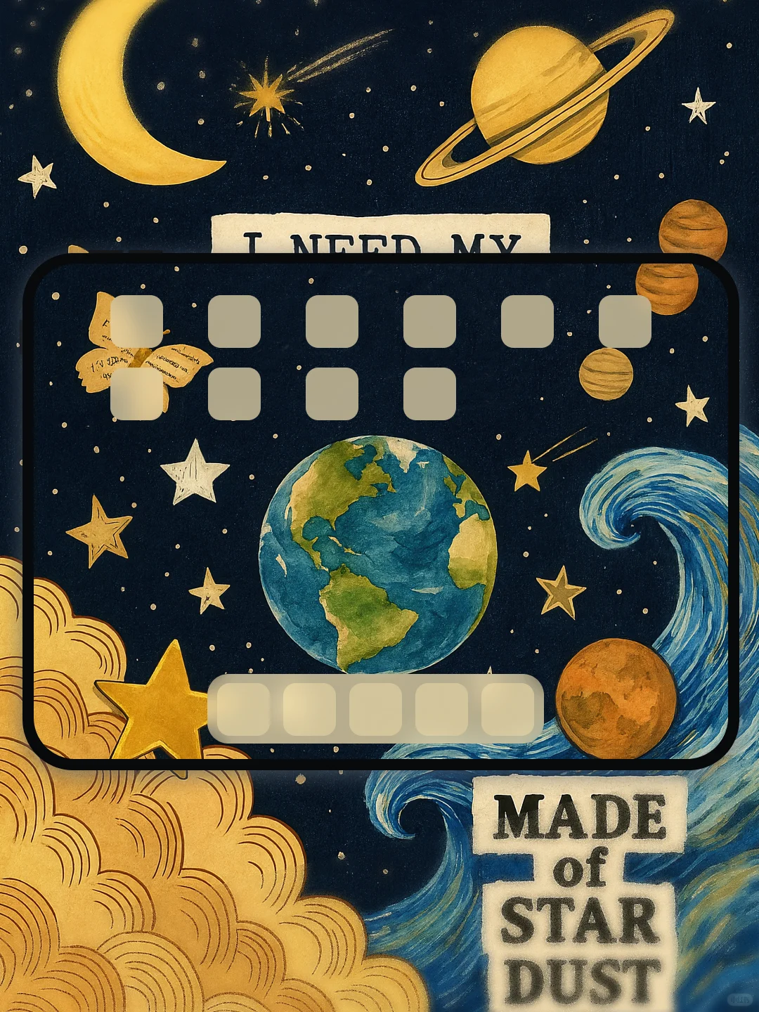 复古暗色系壁纸｜与宇宙共频 平板壁纸