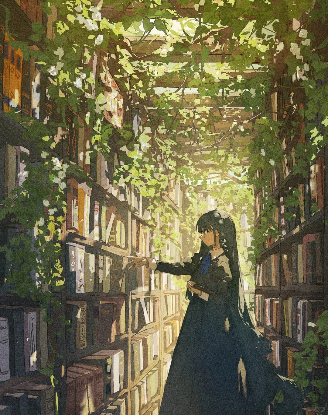 复古又浪漫的画风，诉说少女与花的故事