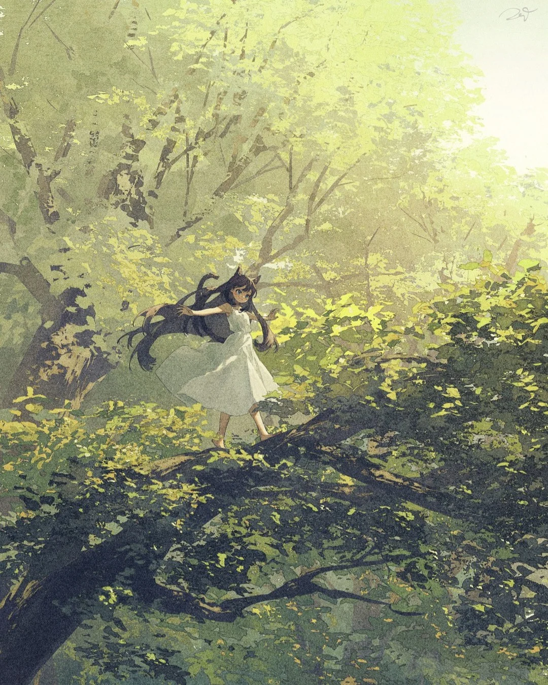 复古又浪漫的画风，诉说少女与花的故事