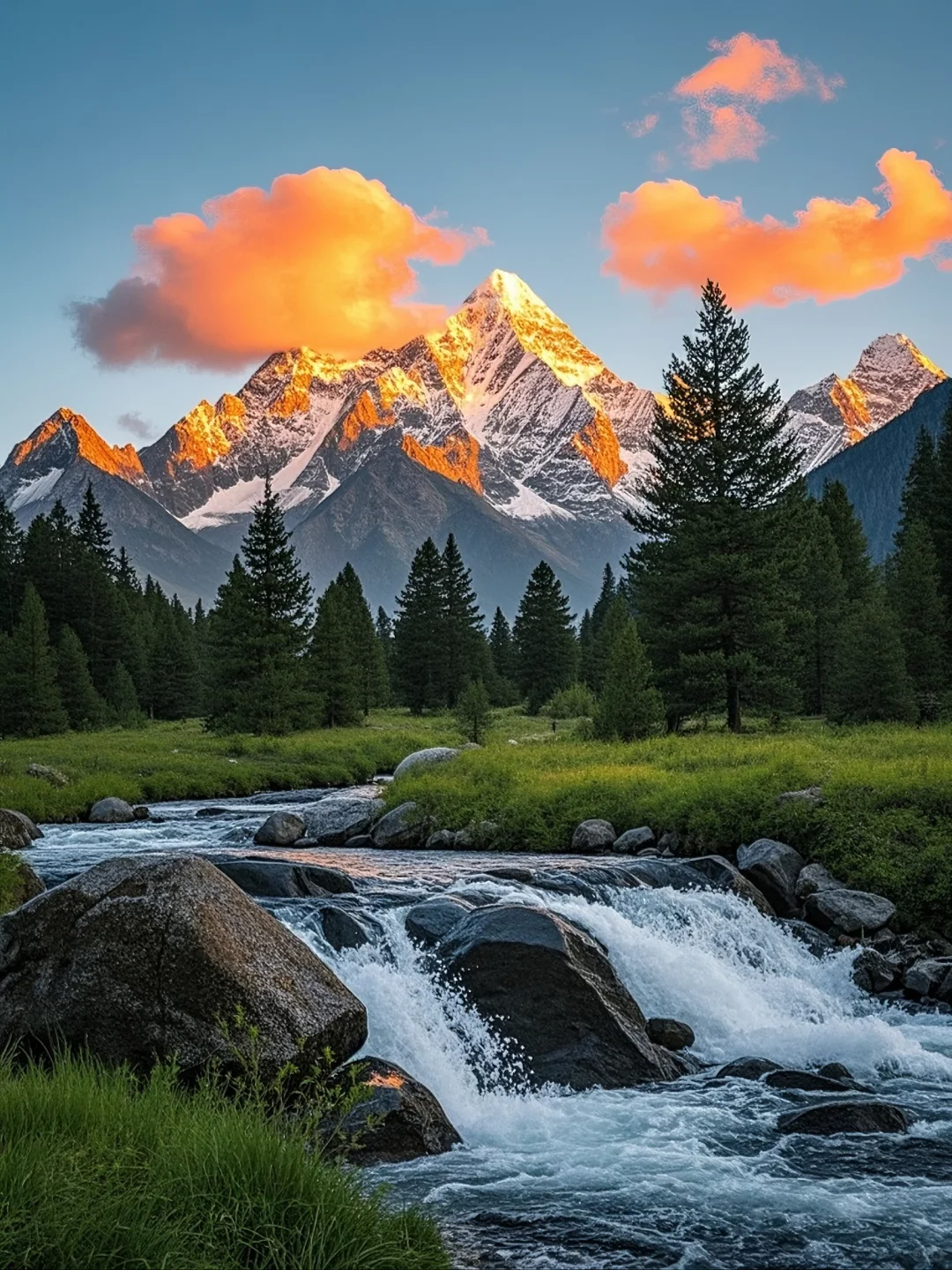 日照金山，光芒万丈，天地间最璀璨的宝藏。