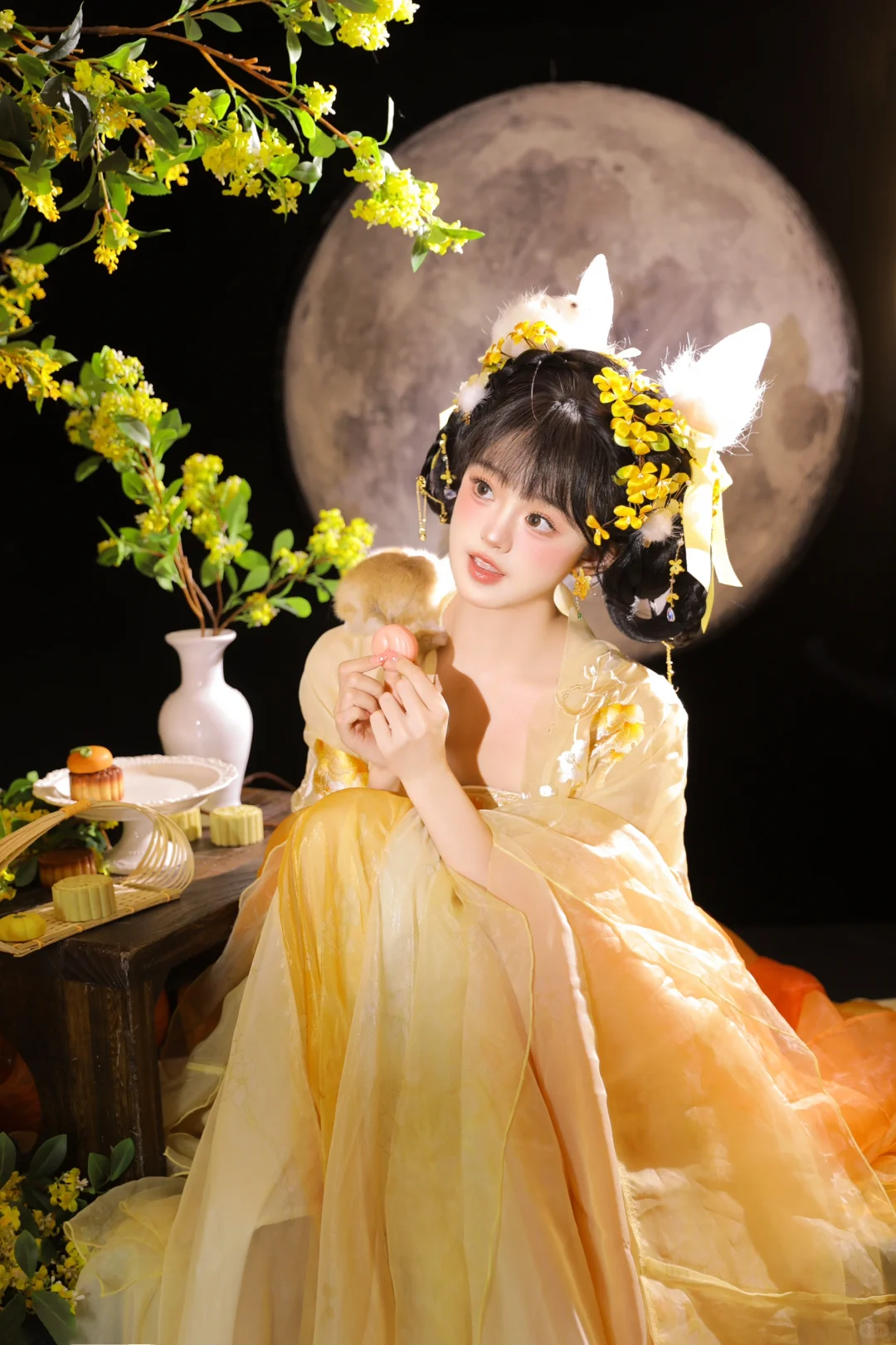 兔兔祝你中秋节快乐呦～