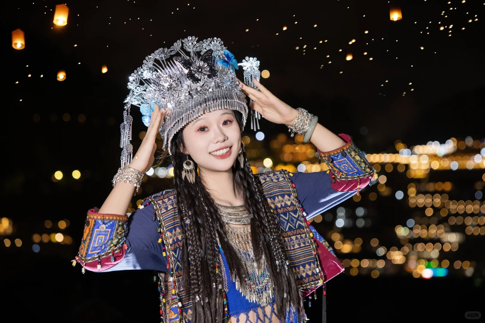 苗疆少女 | 千户苗寨夜景太美了❗一定要拍