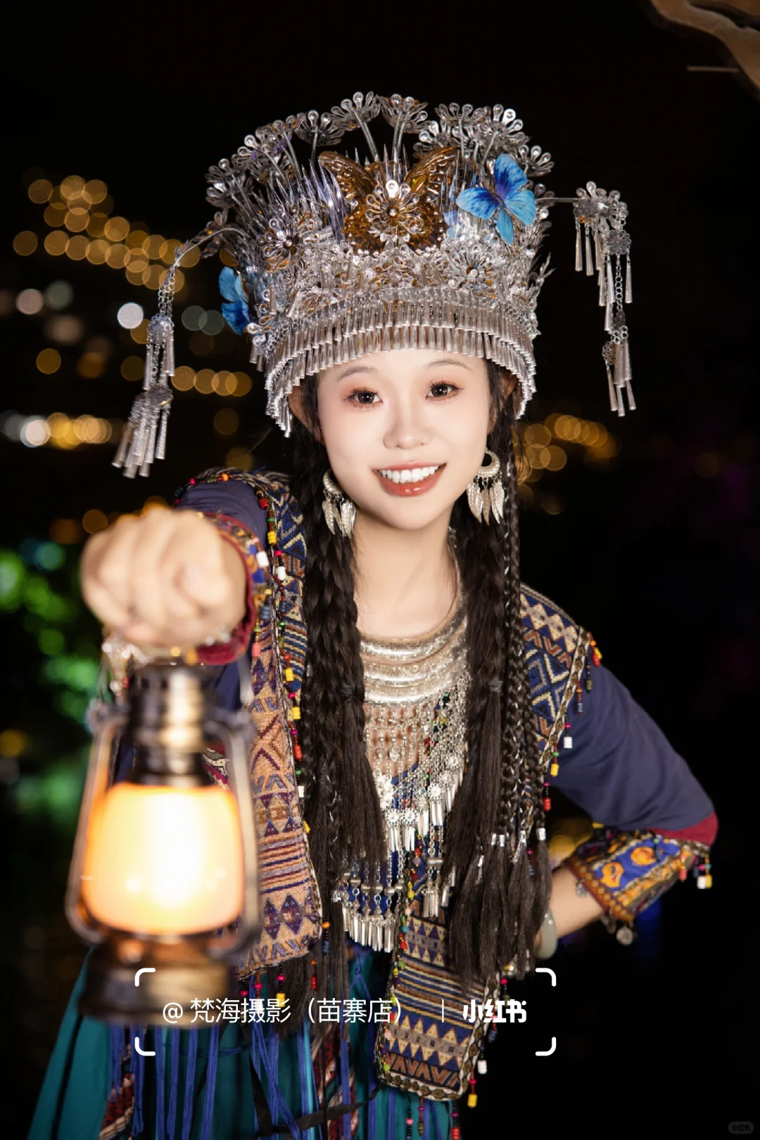 苗疆少女 | 千户苗寨夜景太美了❗一定要拍