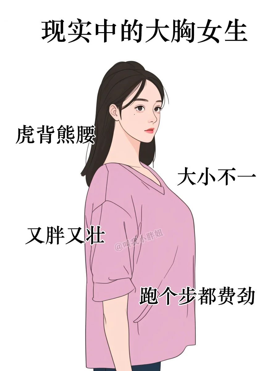 现实中的大胸女生vs网络上的大胸女生