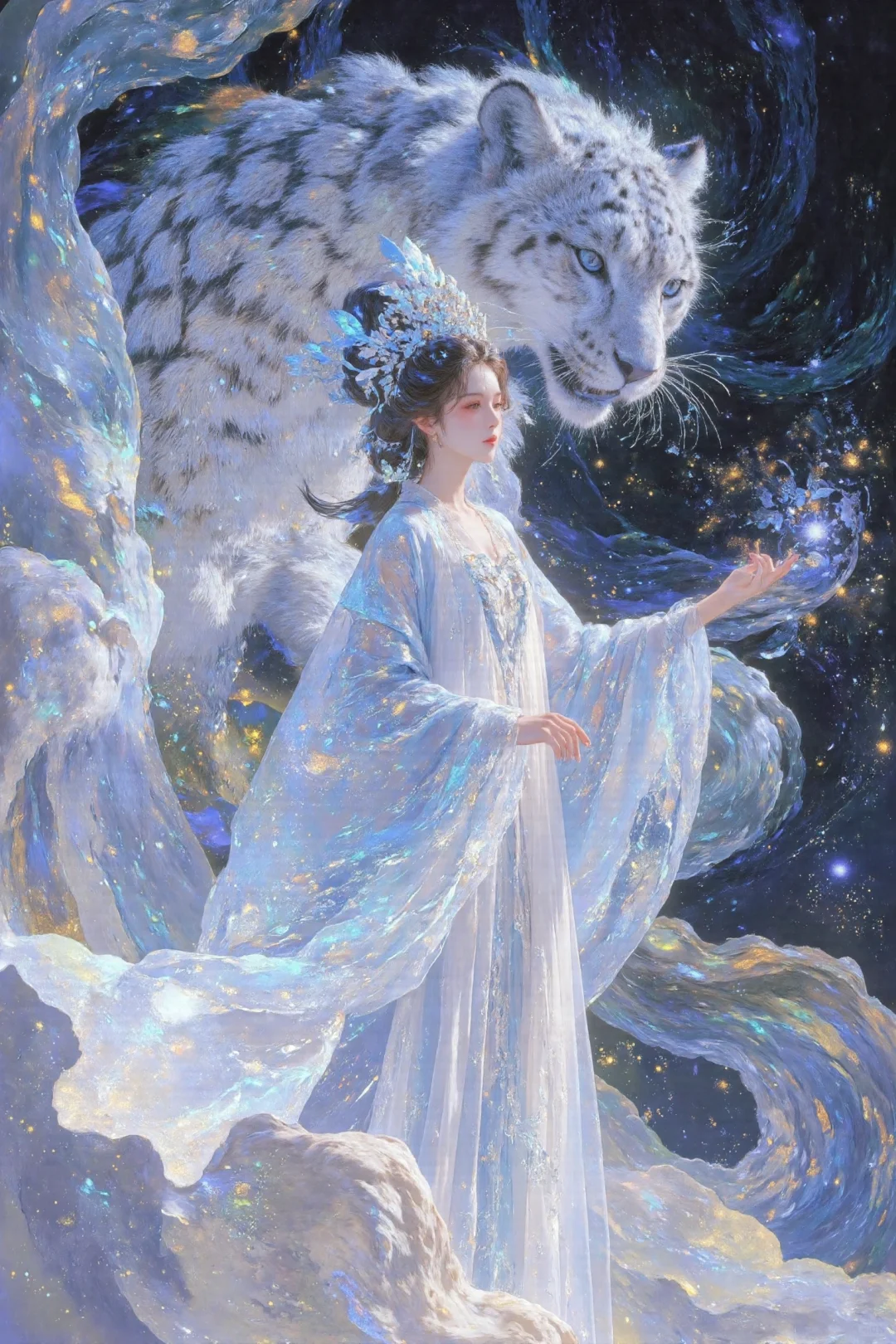 白貔神兽，洛水仙裳