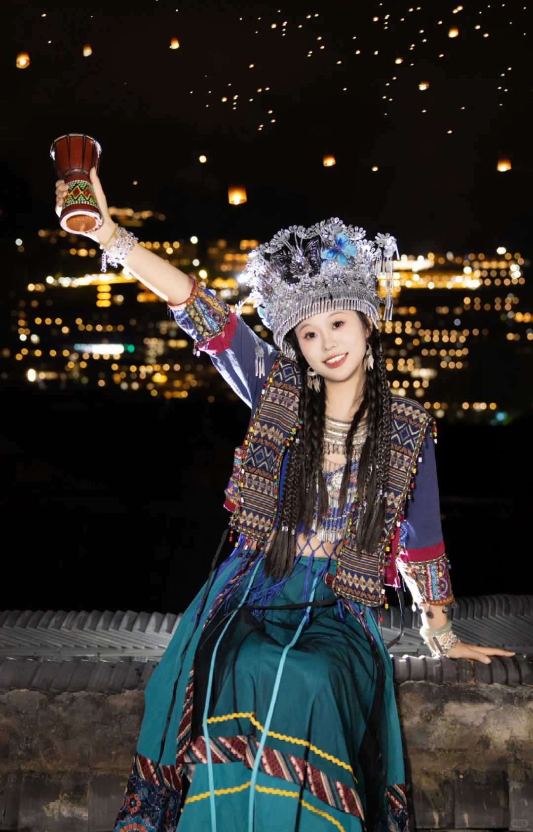 苗疆少女 | 千户苗寨夜景太美了❗一定要拍