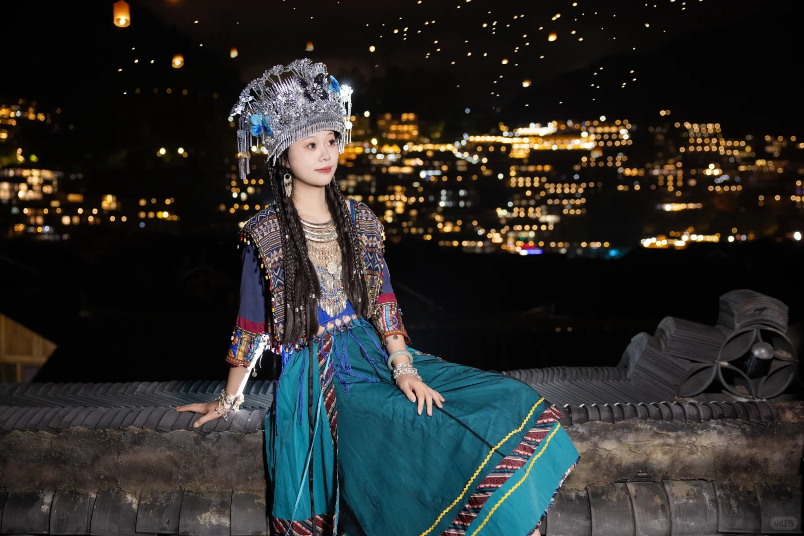 苗疆少女 | 千户苗寨夜景太美了❗一定要拍