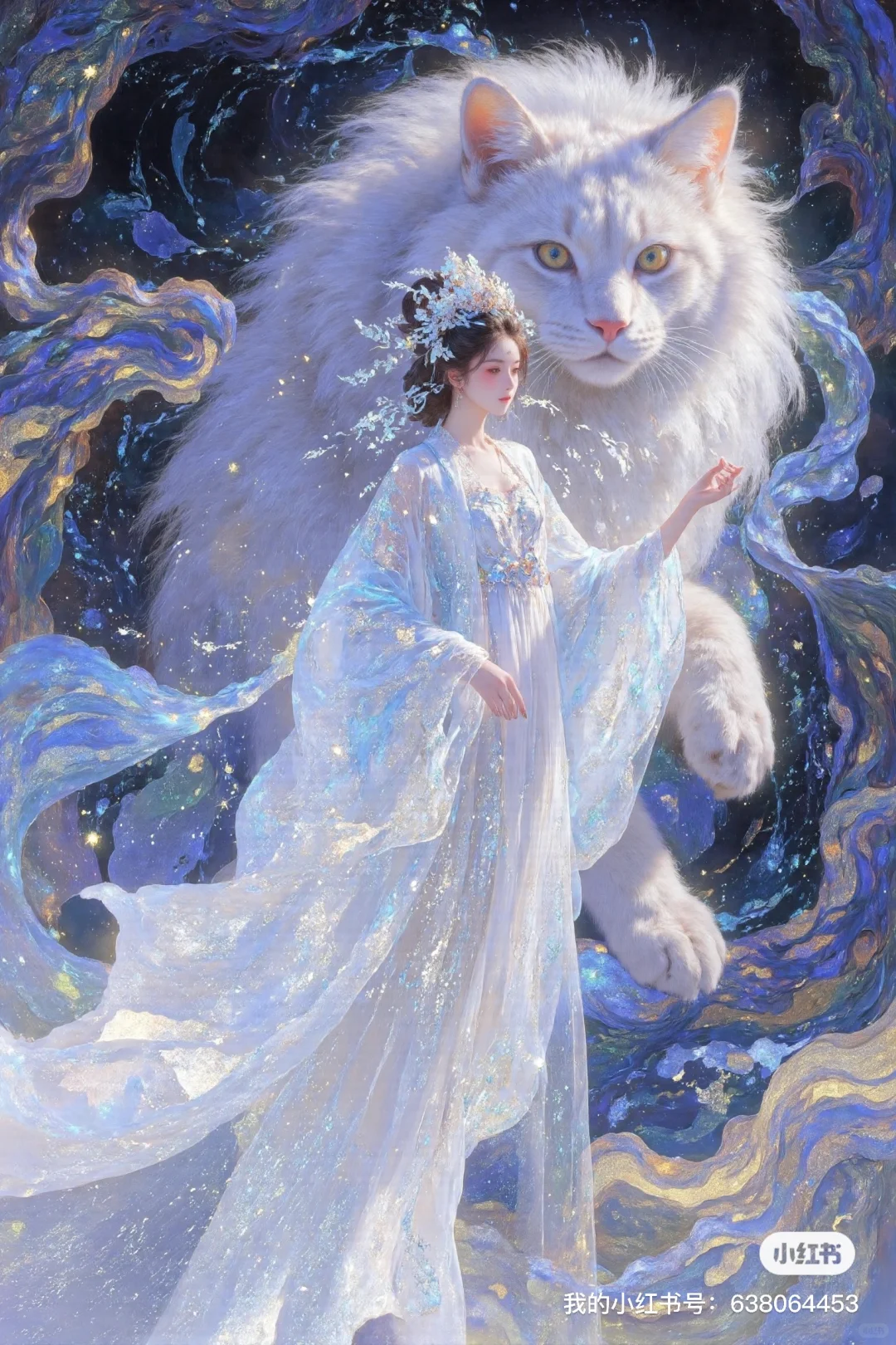 白貔神兽，洛水仙裳