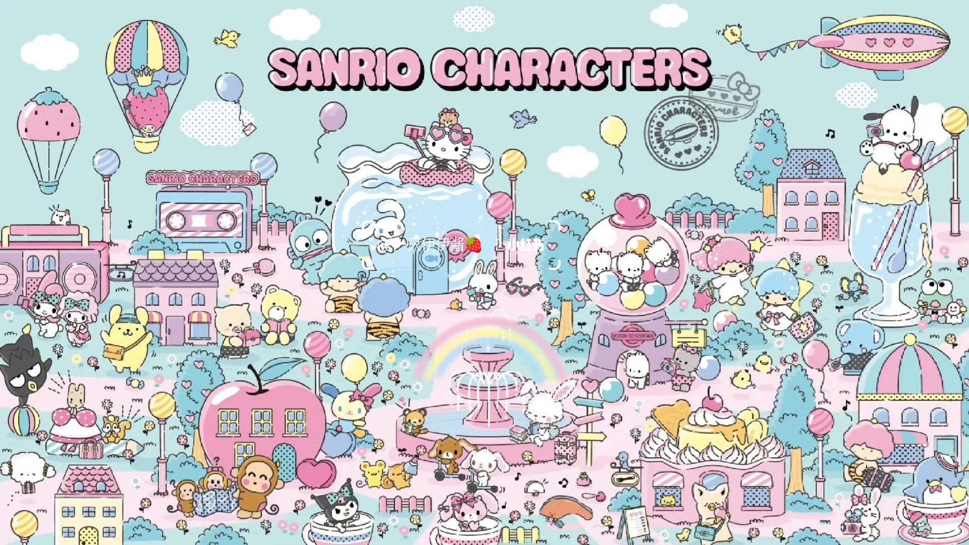 平板电脑壁纸｜超粉嫩HelloKitty三丽鸥壁纸