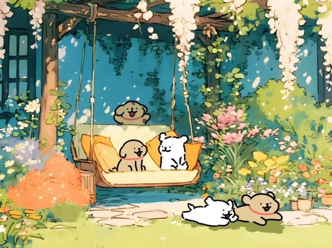 𝙎𝙝𝙖𝙧𝙚｜线条小狗电脑壁纸