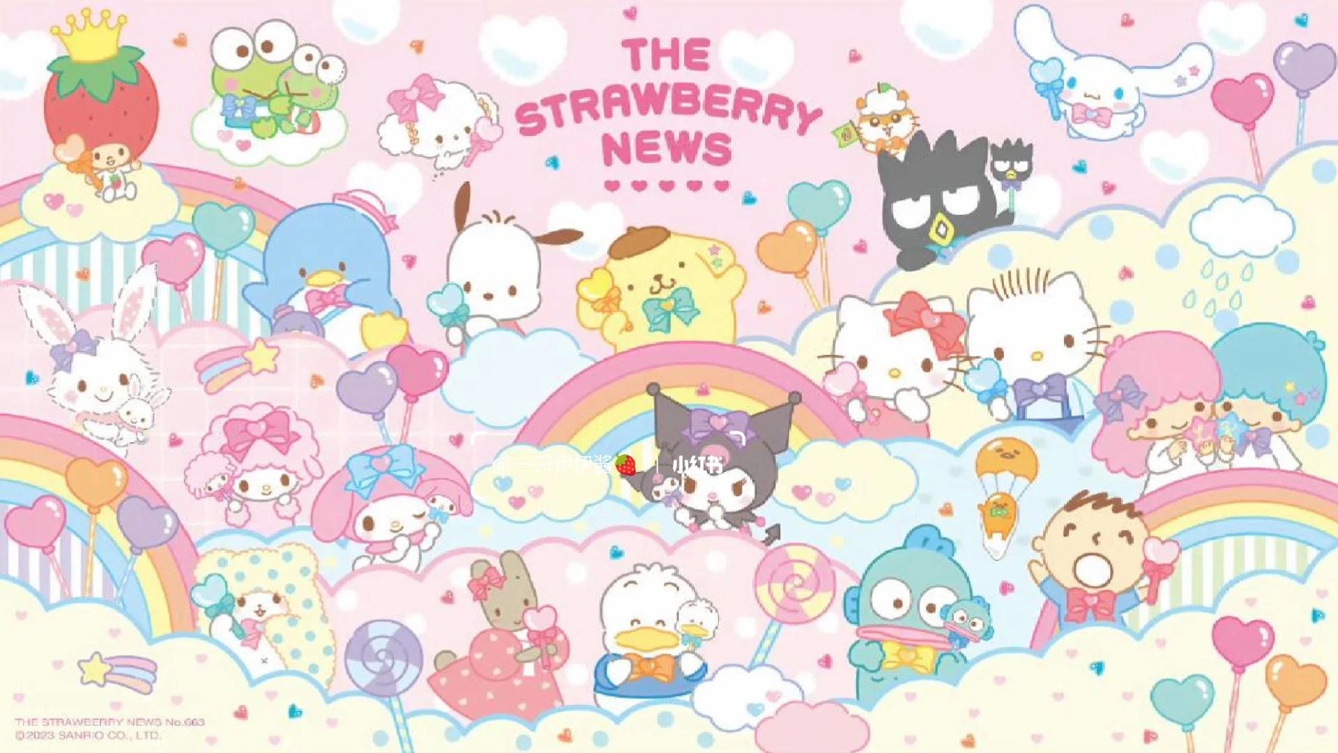 平板电脑壁纸｜超粉嫩HelloKitty三丽鸥壁纸