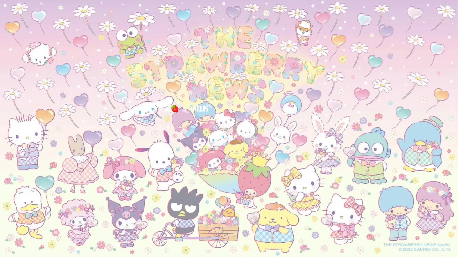 平板电脑壁纸｜超粉嫩HelloKitty三丽鸥壁纸