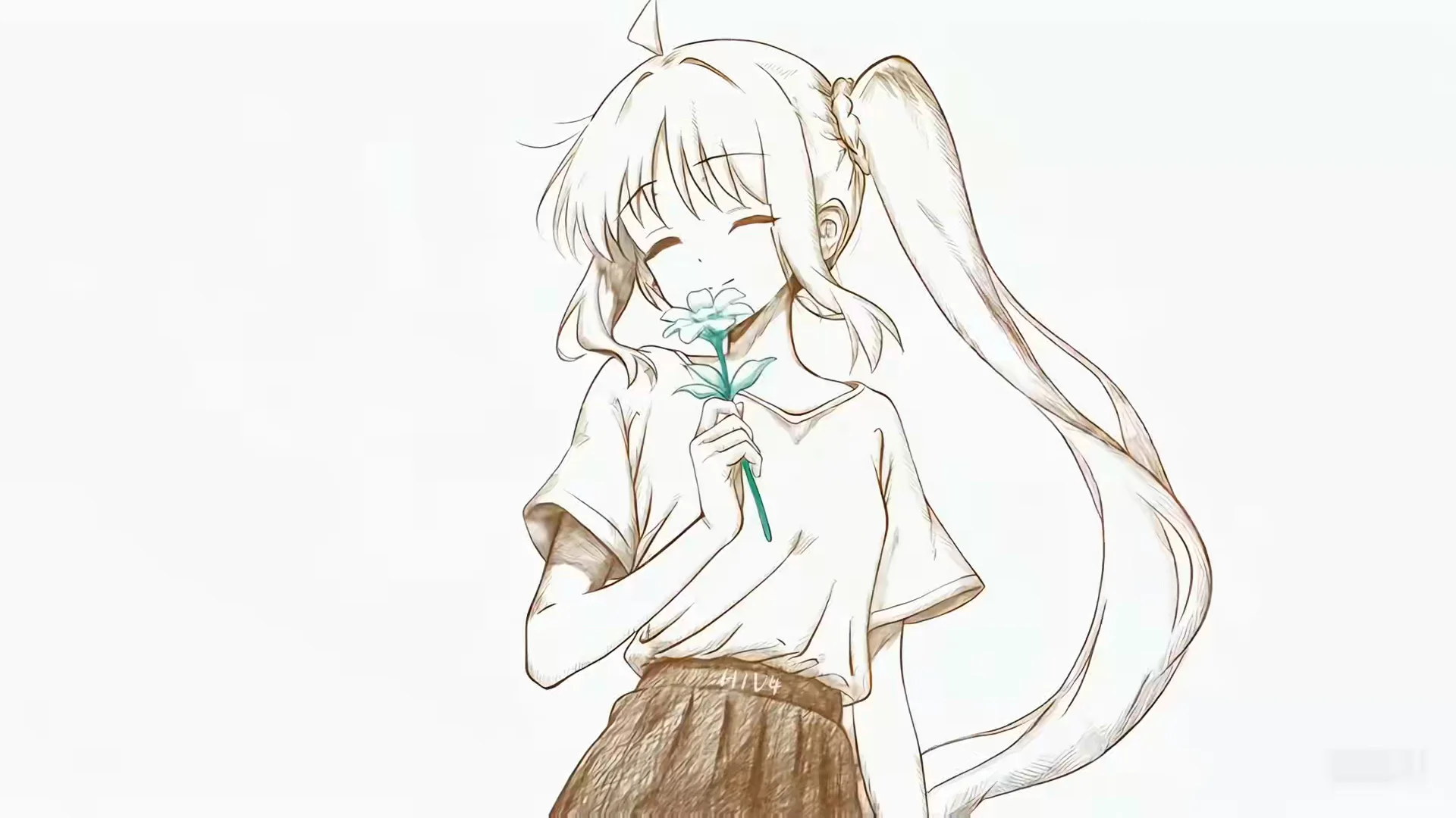 wallpaper|8k 蓝色线稿壁纸