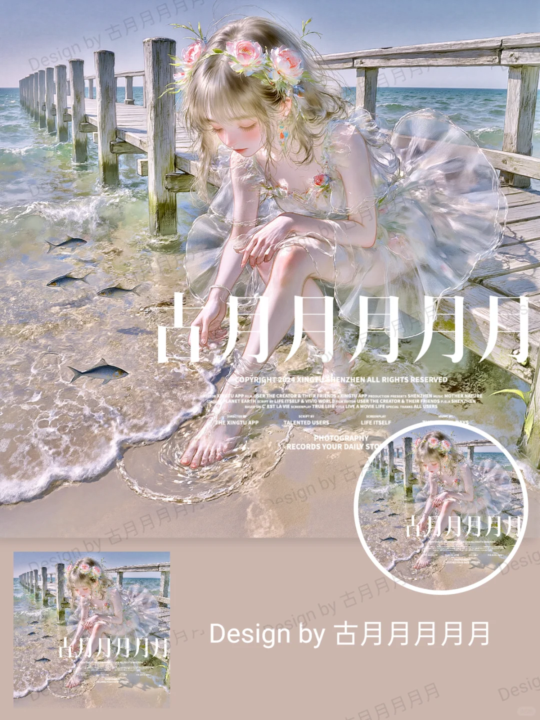 唯美风海边主题头像