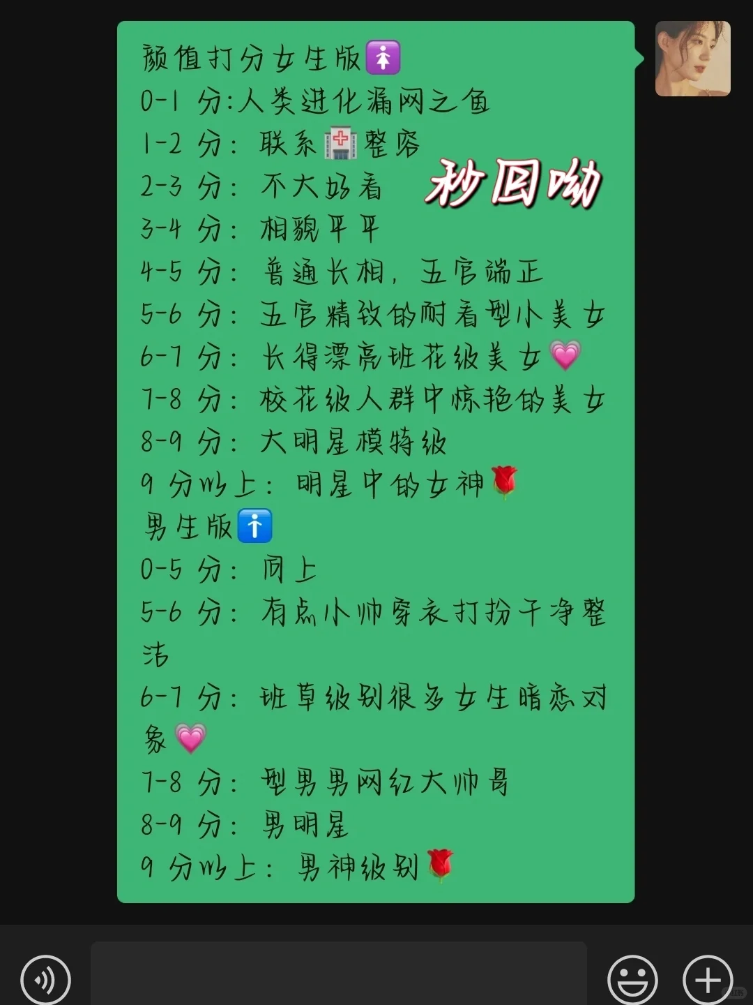 颜值评分+文评+提升建议+穿搭+发型