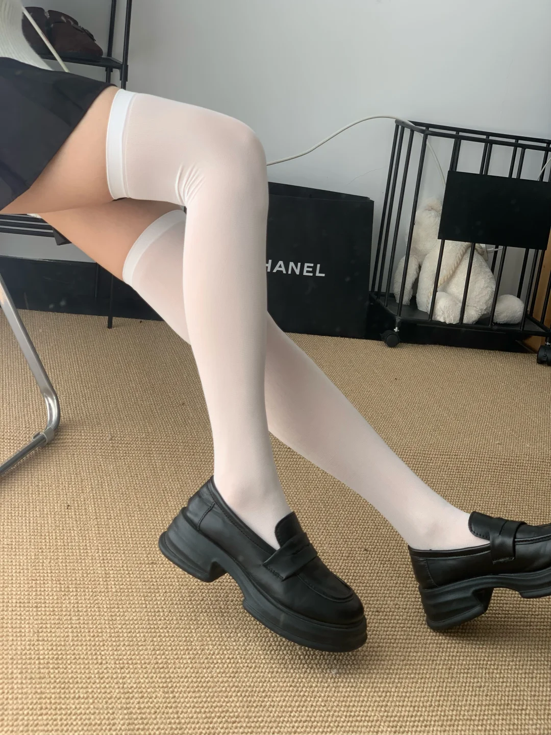 jk压力袜推荐 微压款天鹅绒面料 很舒服～