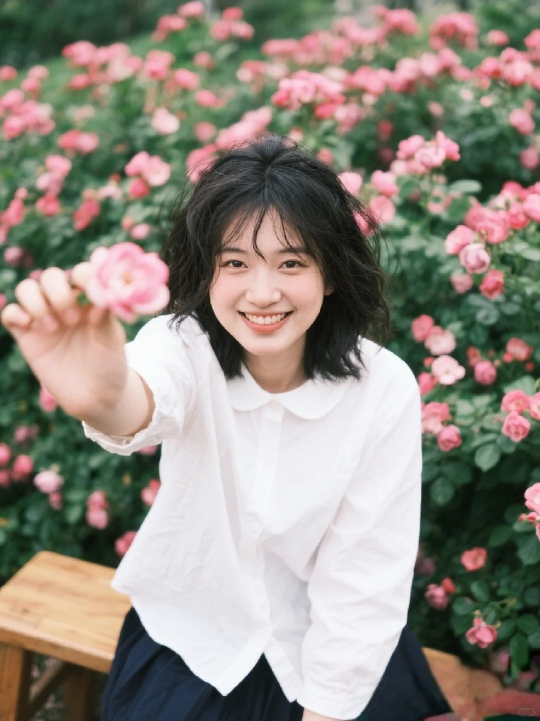 今日分享辫子鲜花少女～