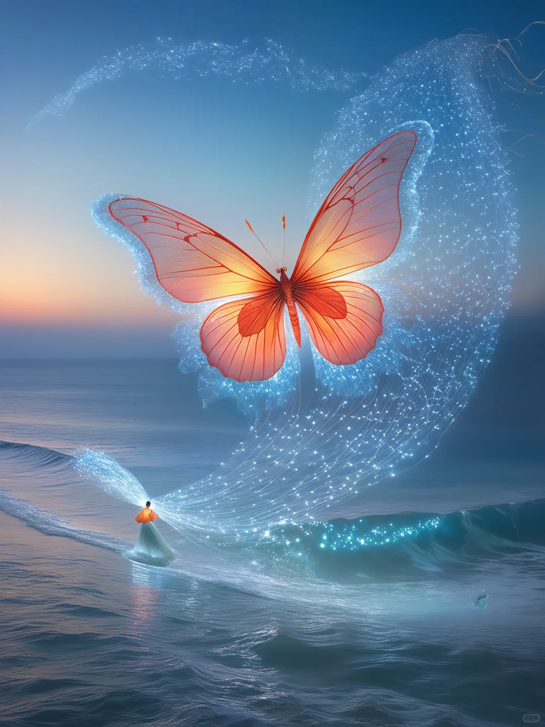 是蝴蝶的梦落在了波光里🦋