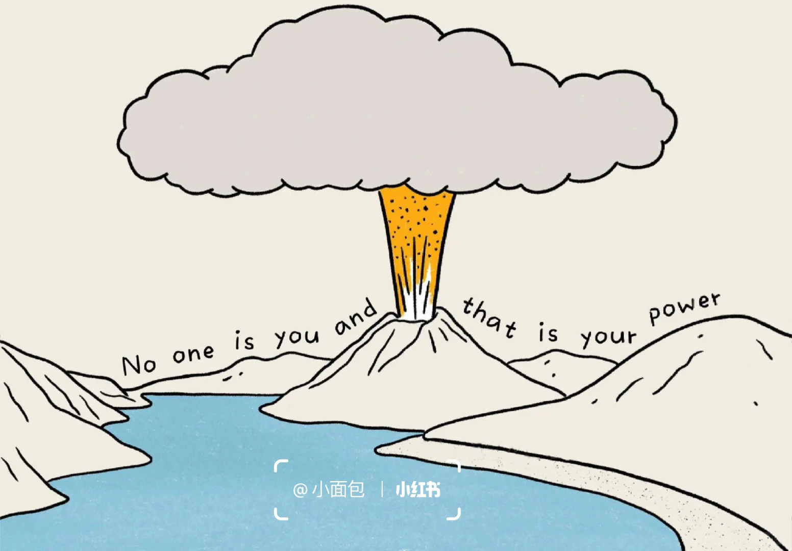 极简iPad壁纸｜小火山你的力量远超想象🌋