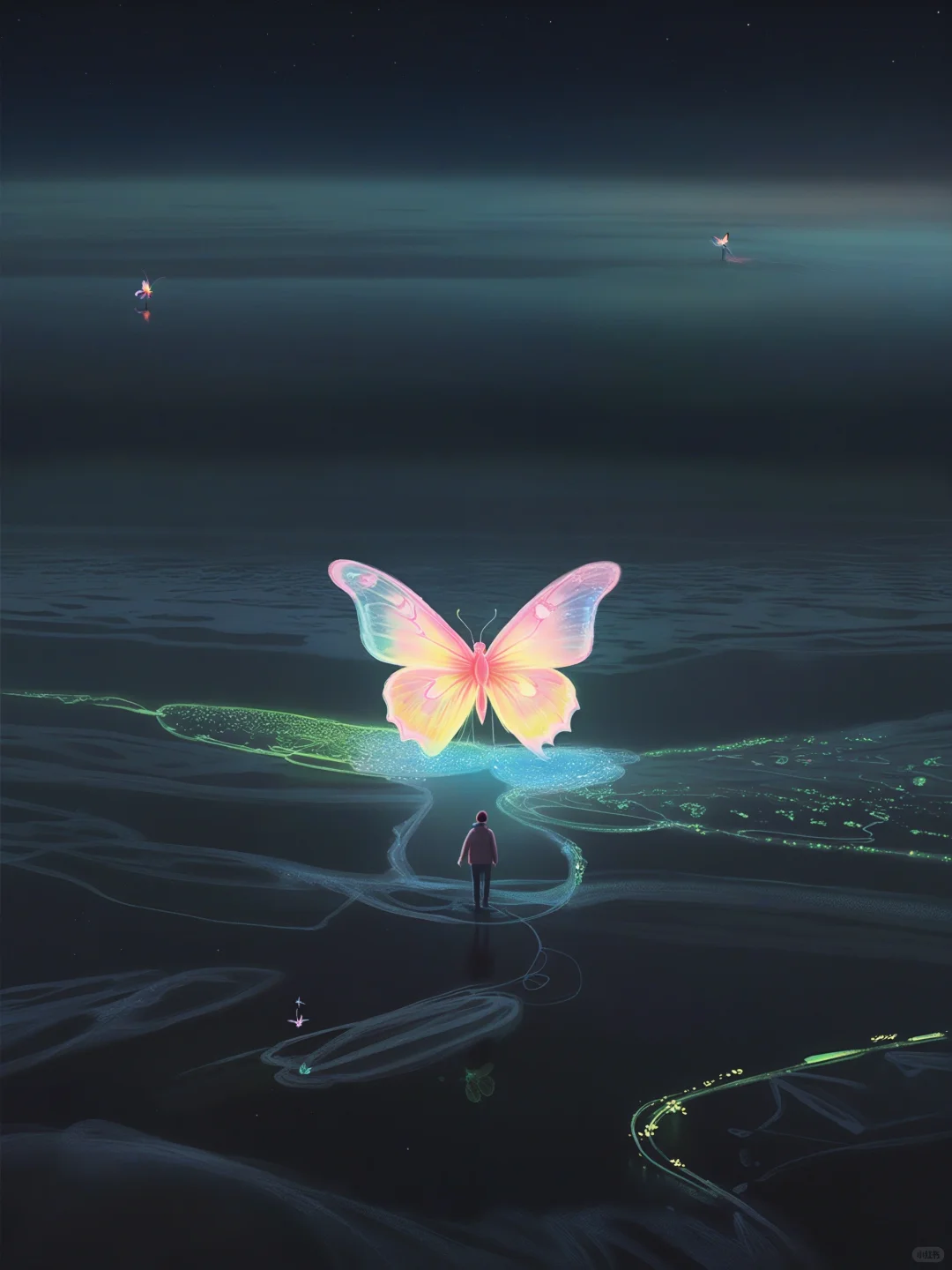 是蝴蝶的梦落在了波光里🦋