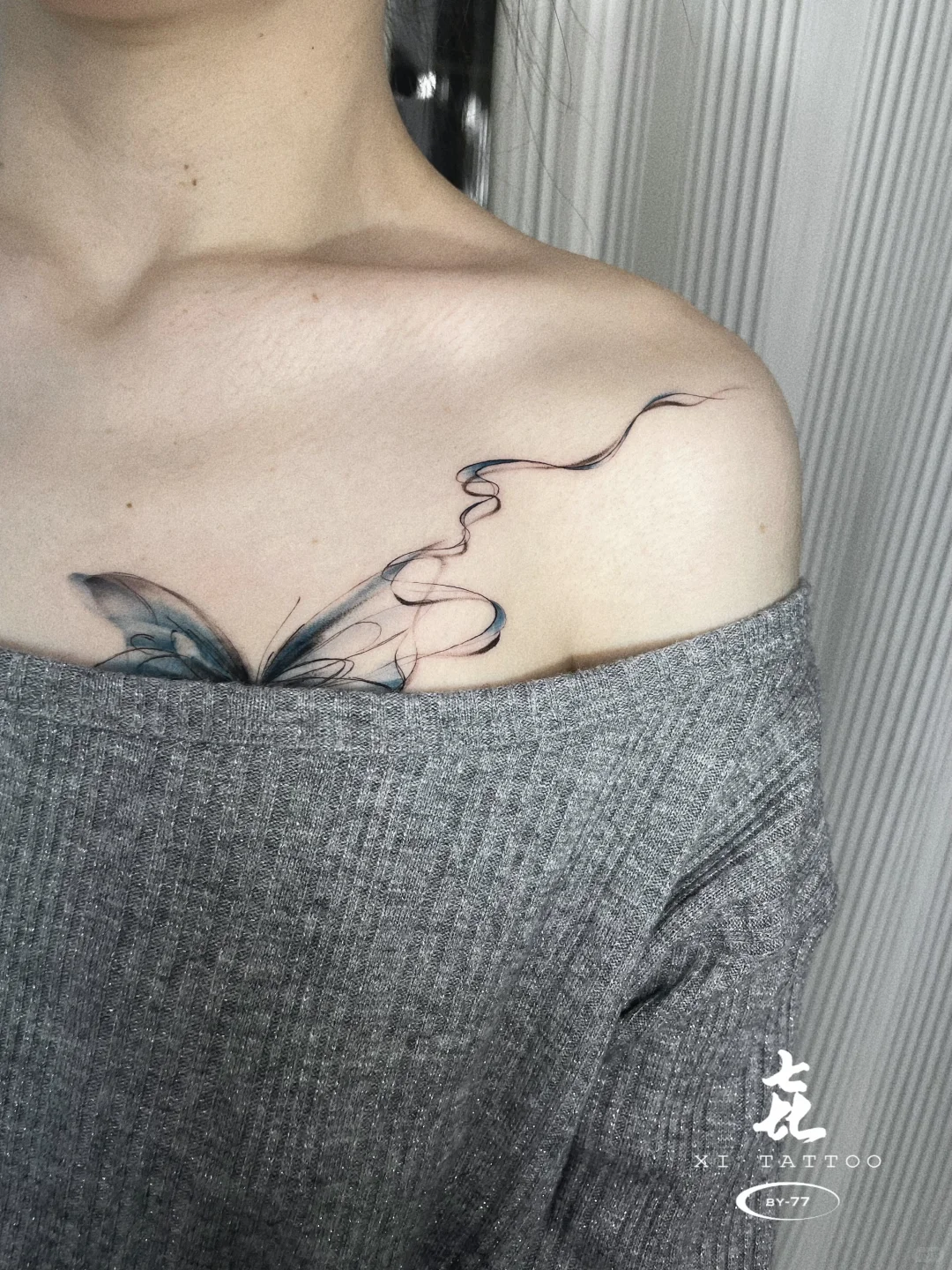 💙🦋水墨蝴蝶｜遮盖旧图