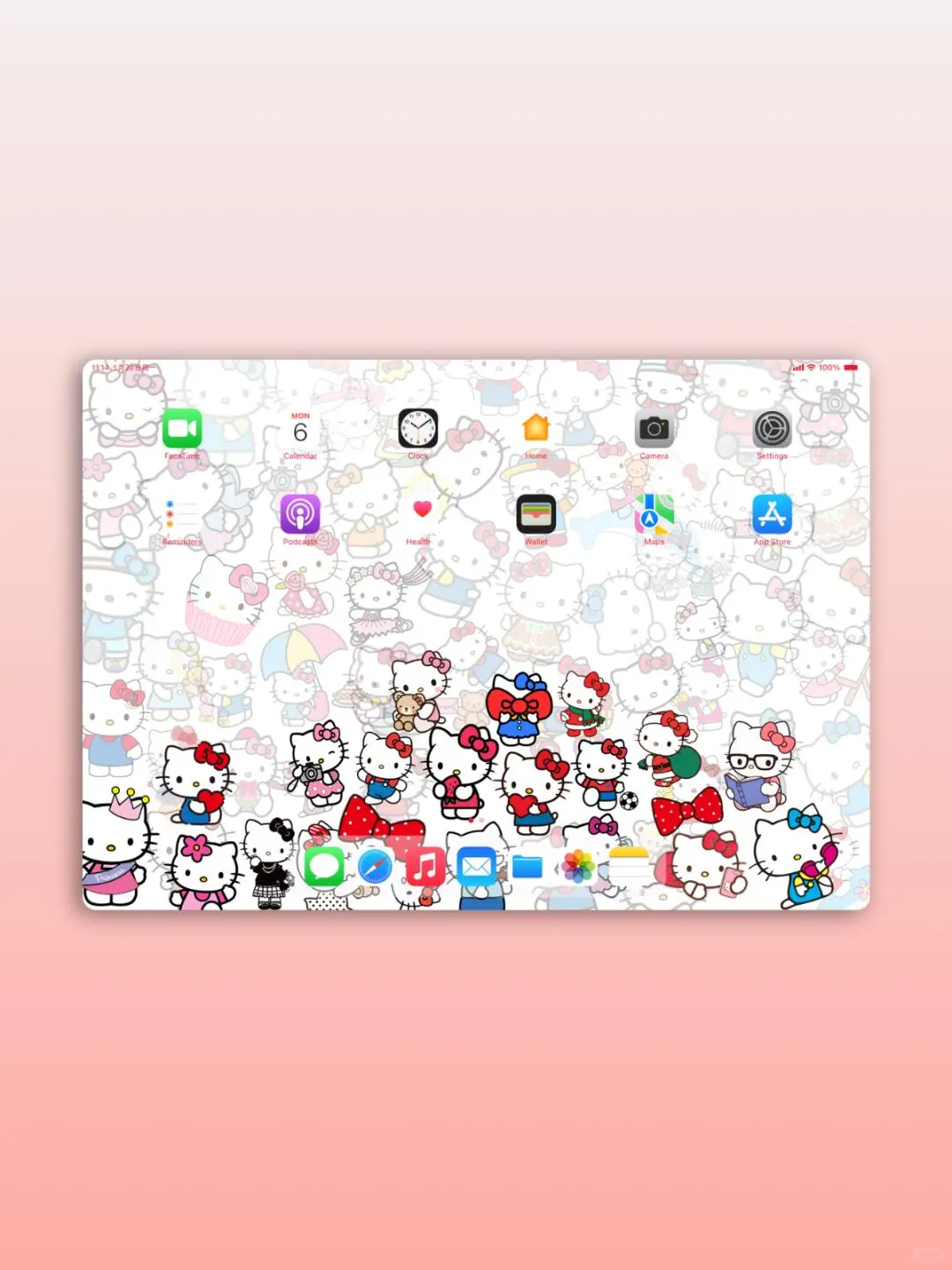 ！满屏的HelloKitty丨丨ipad平板壁纸|||满屏